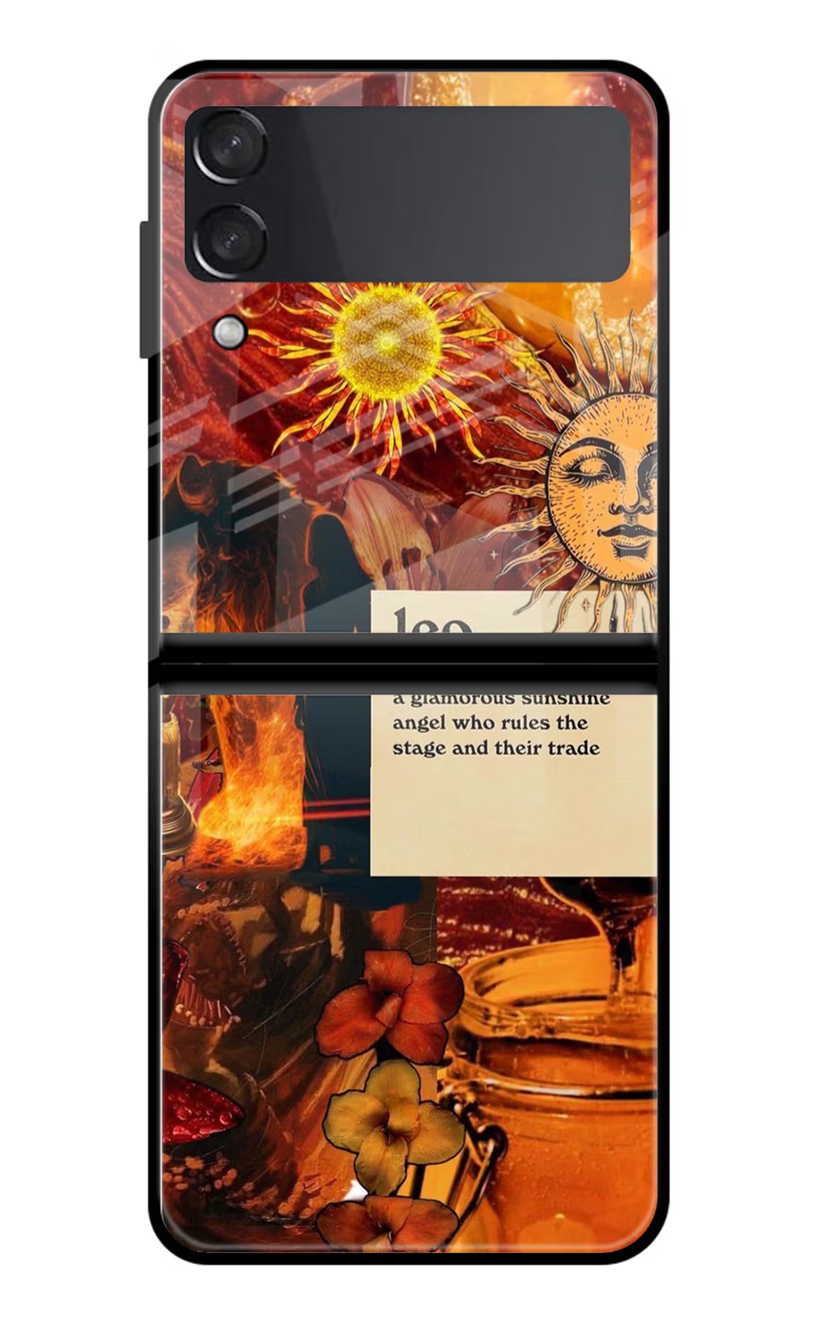 Leo Zodiac Samsung Galaxy Z Flip4 Glass Case - Leo Zodiac Samsung Galaxy Z Flip4 Glass Case Leo Zodiac Samsung Galaxy Z Flip4 Glass Case