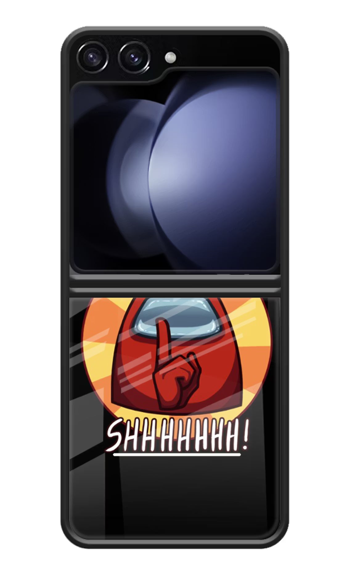 Among Us Shhh! Samsung Galaxy Z Flip5 Glass Case - Among Us Shhh! Samsung Galaxy Z Flip5 Glass Case Among Us Shhh! Samsung Galaxy Z Flip5 Glass Case