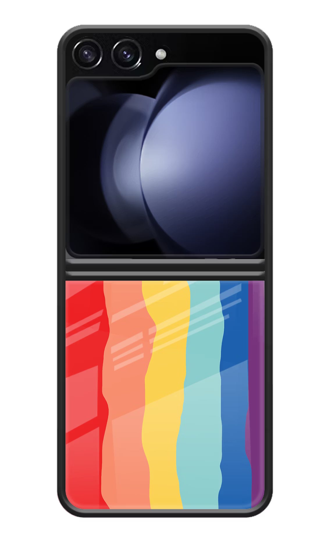 Rainbow Samsung Galaxy Z Flip5 Glass Case - Rainbow Samsung Galaxy Z Flip5 Glass Case Rainbow Samsung Galaxy Z Flip5 Glass Case