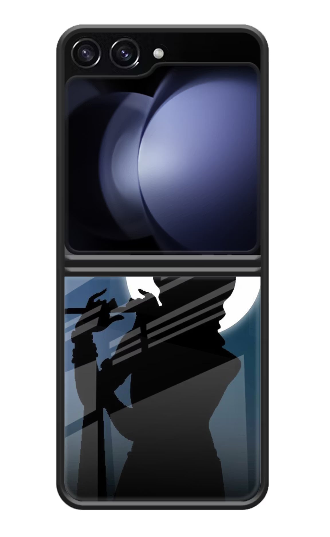 Shri Krishna Silhouette Samsung Galaxy Z Flip5 Glass Case - Shri Krishna Silhouette Samsung Galaxy Z Flip5 Glass Case Shri Krishna Silhouette Samsung Galaxy Z Flip5 Glass Case