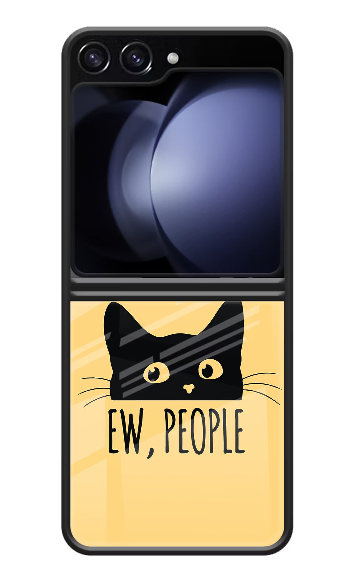 Ew People Catitude Samsung Galaxy Z Flip5 Glass Case - Ew People Catitude Samsung Galaxy Z Flip5 Glass Case Ew People Catitude Samsung Galaxy Z Flip5 Glass Case