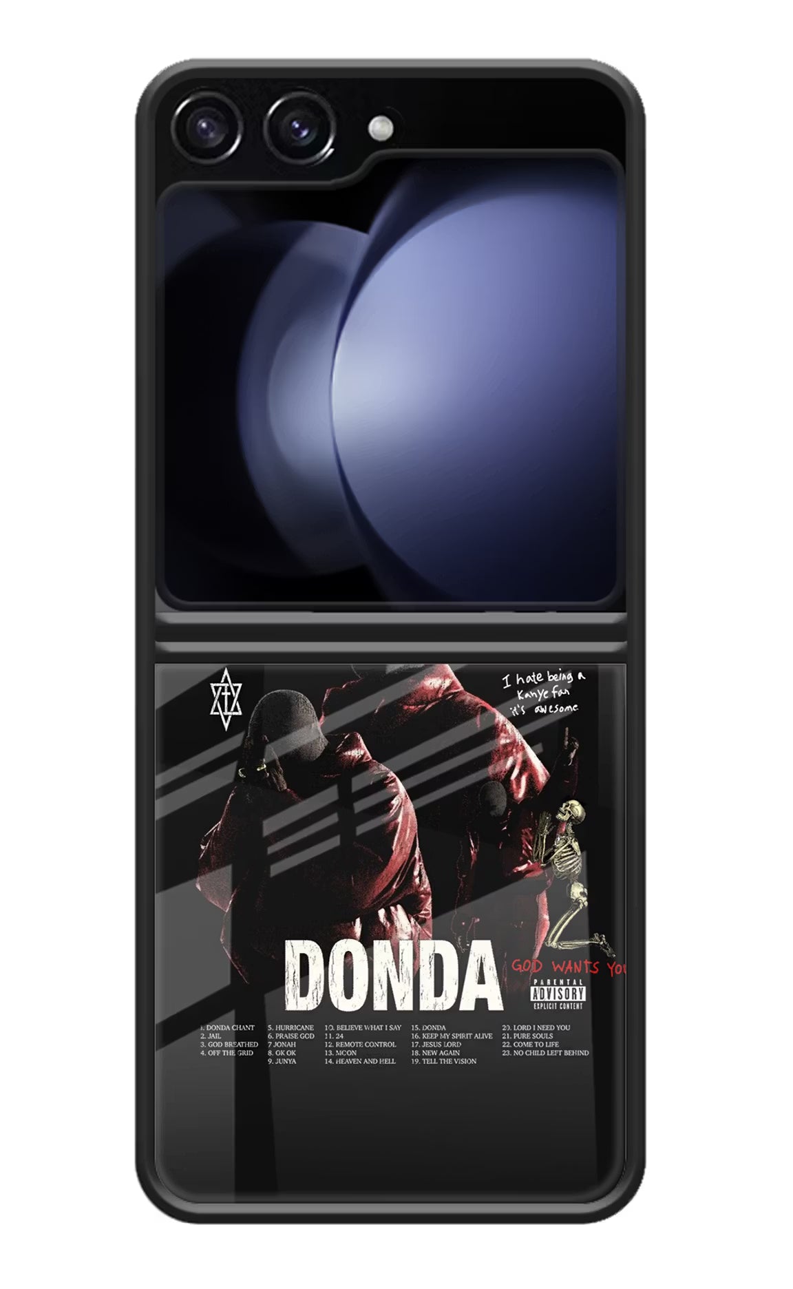 Donda Kanye West Samsung Galaxy Z Flip5 Glass Case - Donda Kanye West Samsung Galaxy Z Flip5 Glass Case Donda Kanye West Samsung Galaxy Z Flip5 Glass Case