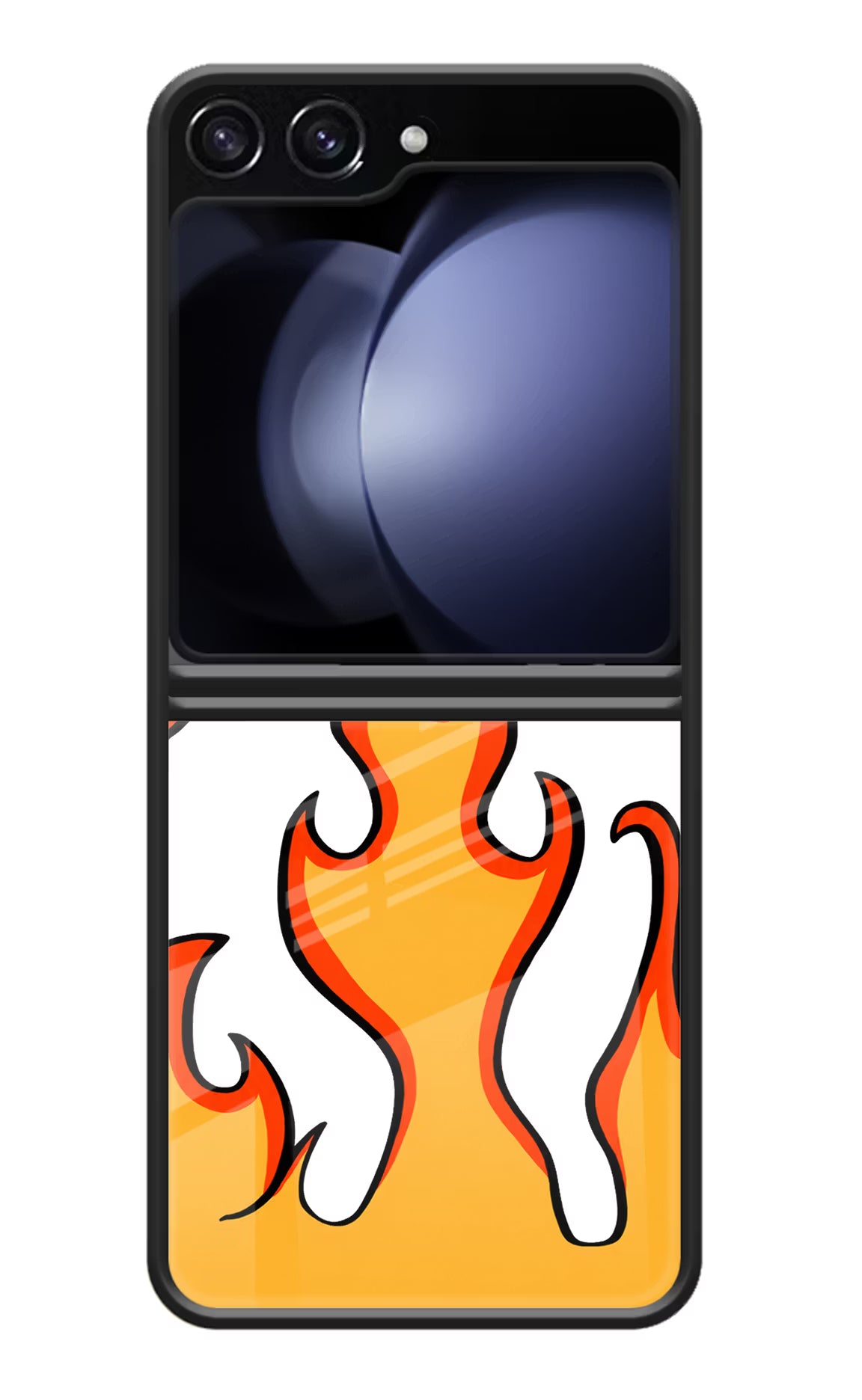 Fired Up – White Samsung Galaxy Z Flip5 Glass Case - Fired Up – White Samsung Galaxy Z Flip5 Glass Case Fired Up – White Samsung Galaxy Z Flip5 Glass Case