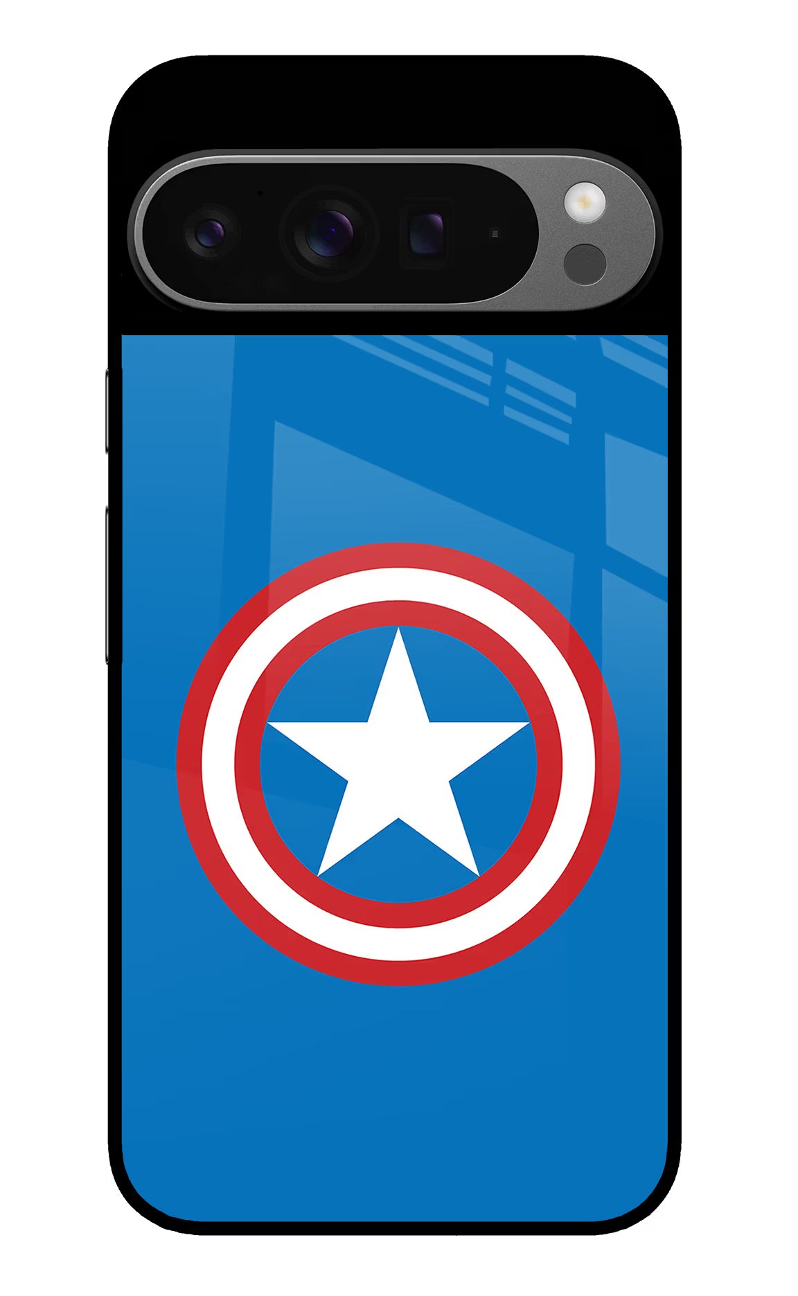 Captain America Logo Google Pixel 9 Pro XL Glass Case - Captain America Logo Google Pixel 9 Pro XL Glass Case Captain America Logo Google Pixel 9 Pro XL Glass Case