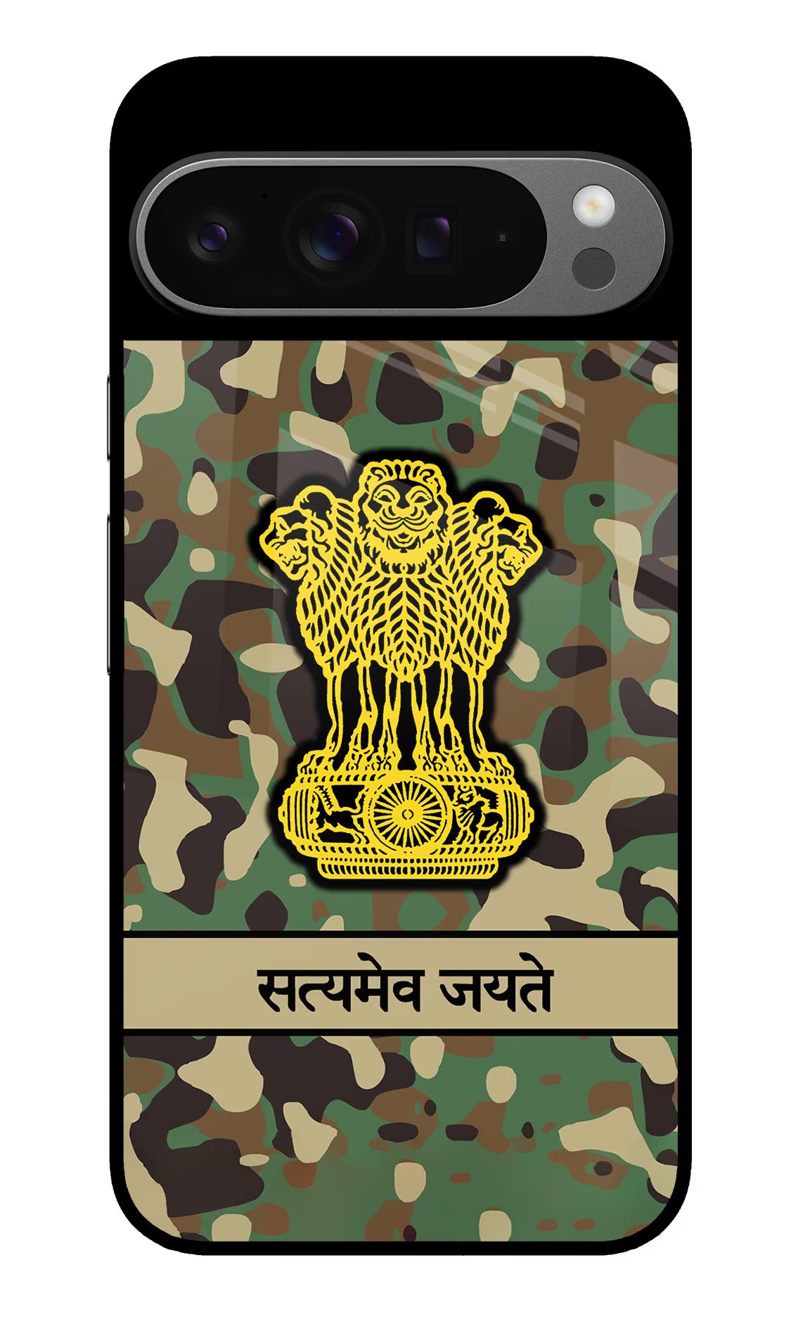 Satyamev Jayate Army Google Pixel 9 Pro XL Glass Case - Satyamev Jayate Army Google Pixel 9 Pro XL Glass Case Satyamev Jayate Army Google Pixel 9 Pro XL Glass Case