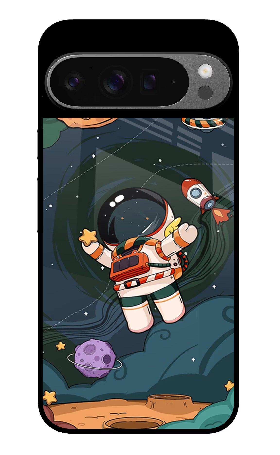 Cartoon Astronaut Google Pixel 9 Pro XL Glass Case - Cartoon Astronaut Google Pixel 9 Pro XL Glass Case Cartoon Astronaut Google Pixel 9 Pro XL Glass Case