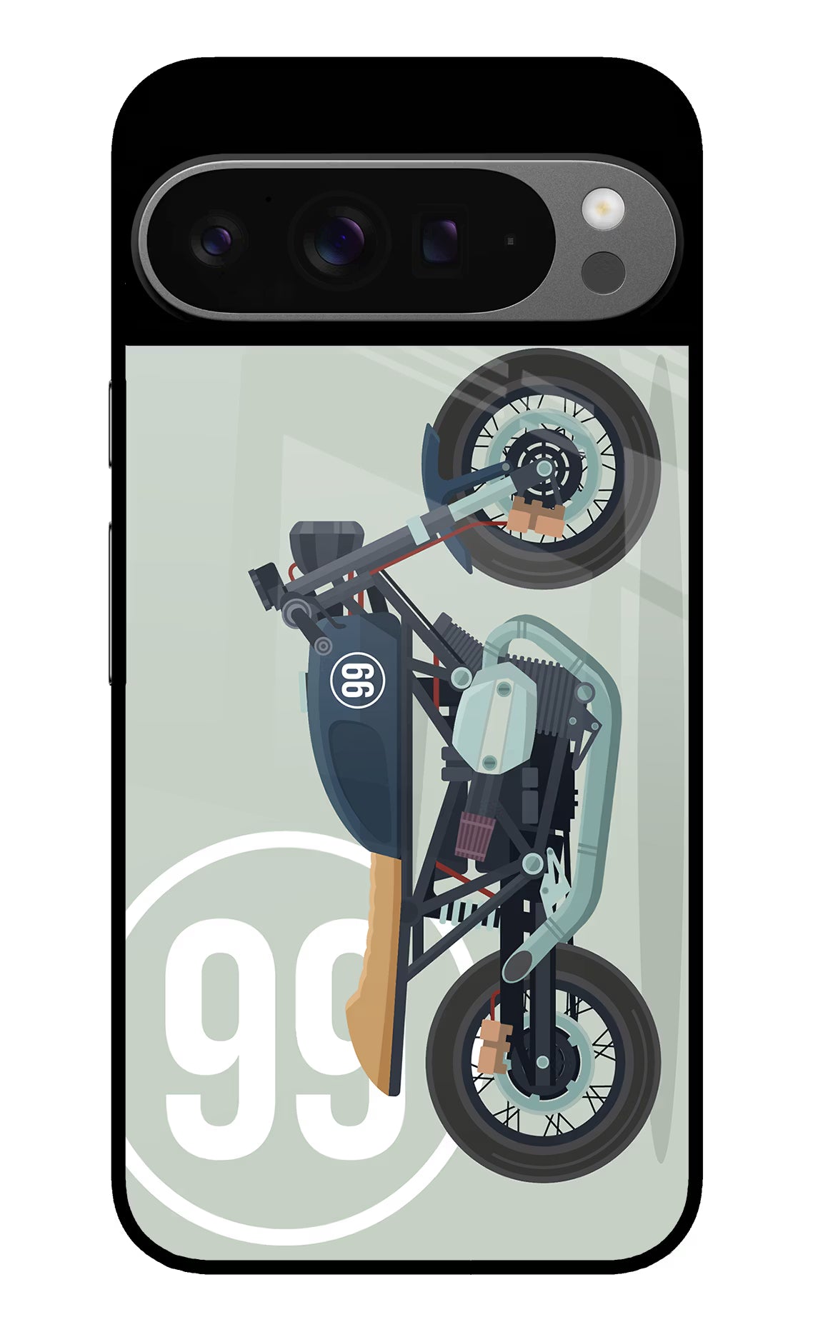 Classic Cafe Racer 99 Google Pixel 9 Pro XL Glass Case - Classic Cafe Racer 99 Google Pixel 9 Pro XL Glass Case Classic Cafe Racer 99 Google Pixel 9 Pro XL Glass Case