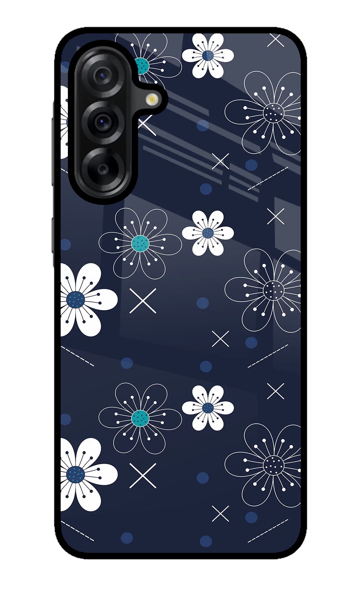 Flowers Samsung A36 5G Glass Case - Flowers Samsung A36 5G Glass Case Flowers Samsung A36 5G Glass Case