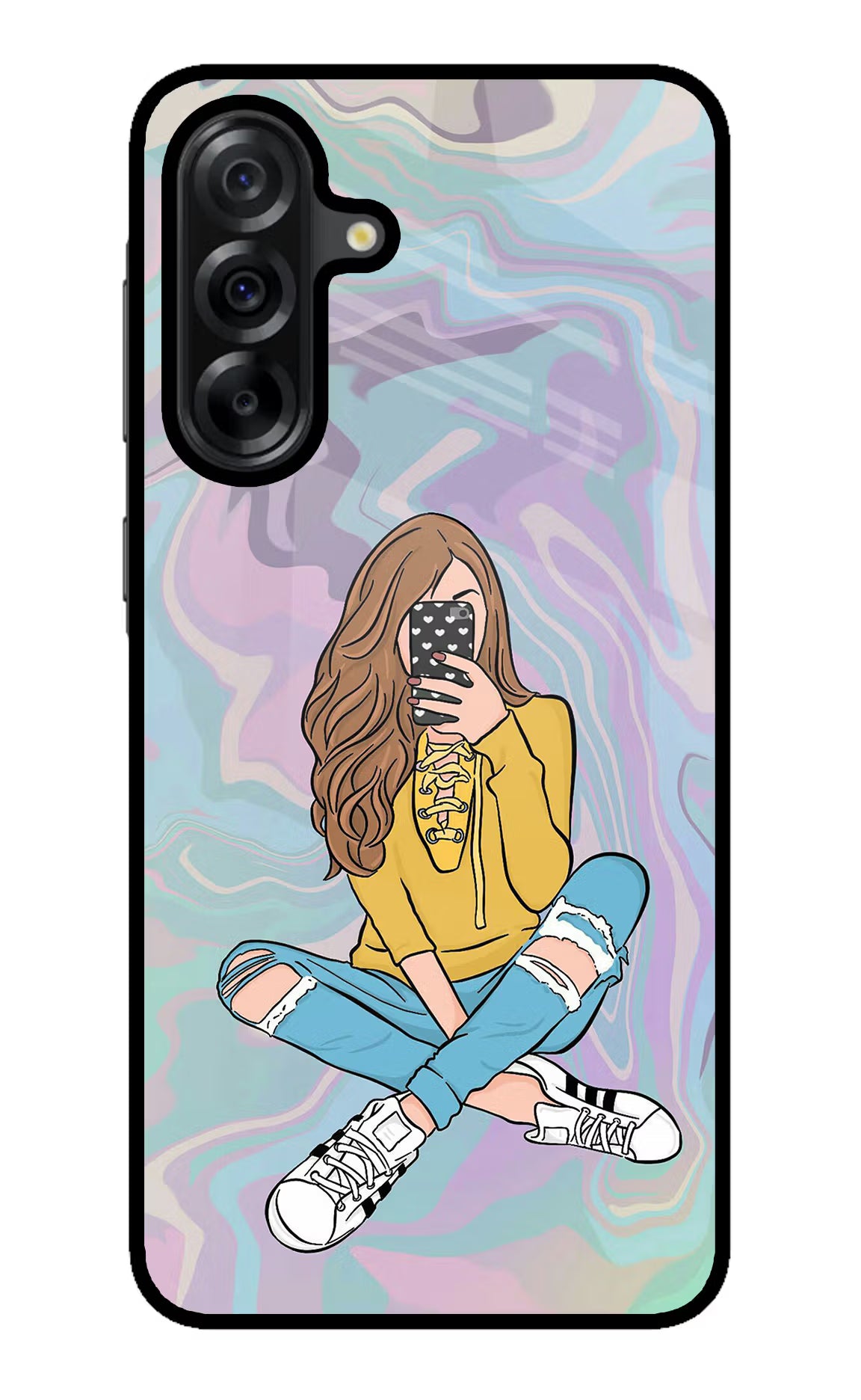 Selfie Girl Samsung A36 5G Glass Case - Selfie Girl Samsung A36 5G Glass Case Selfie Girl Samsung A36 5G Glass Case