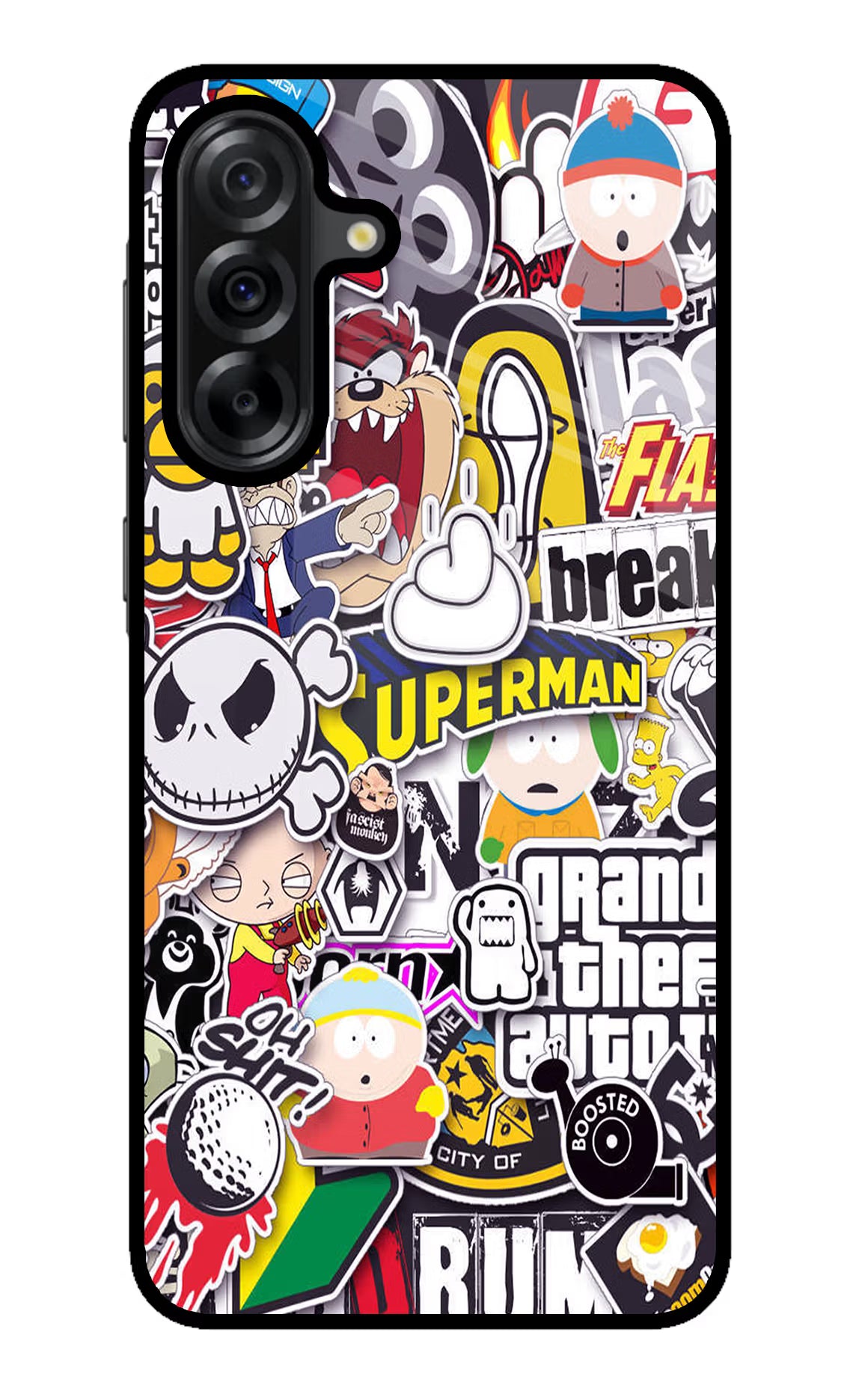Sticker Bomb Samsung A36 5G Glass Case - Sticker Bomb Samsung A36 5G Glass Case Sticker Bomb Samsung A36 5G Glass Case