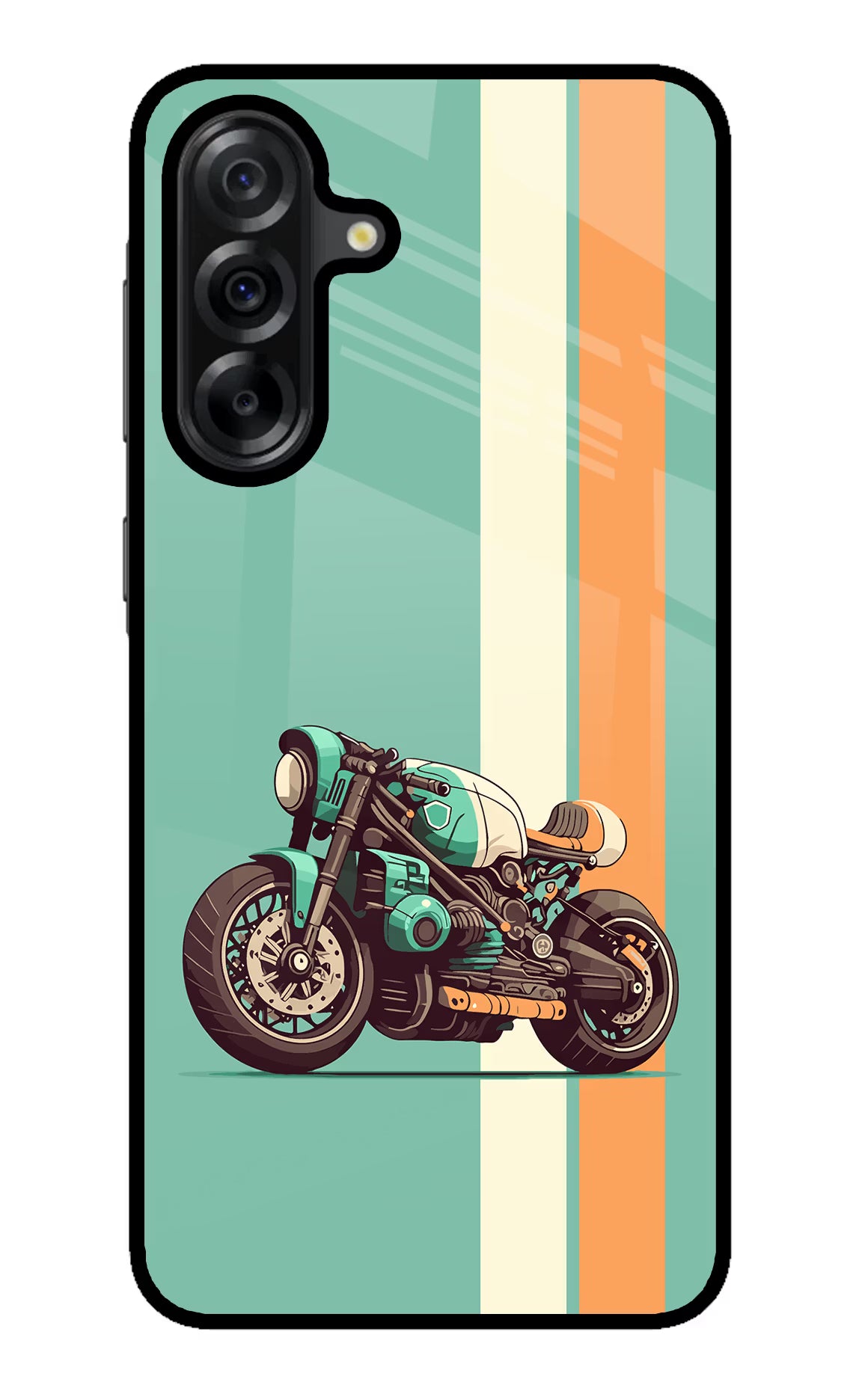Striped Moto Drift Samsung A36 5G Glass Case - Striped Moto Drift Samsung A36 5G Glass Case Striped Moto Drift Samsung A36 5G Glass Case