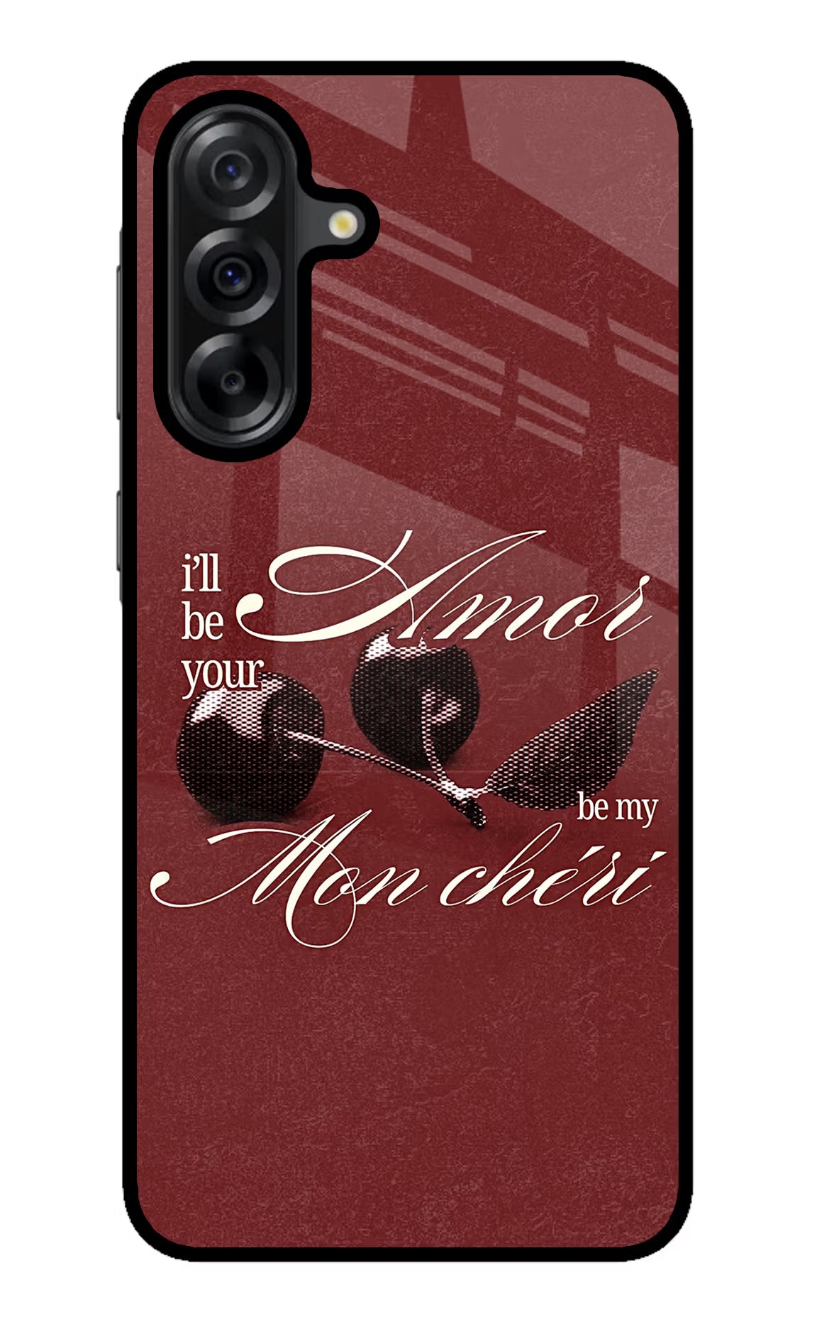 Velvet Cherry Samsung A36 5G Glass Case - Velvet Cherry Samsung A36 5G Glass Case Velvet Cherry Samsung A36 5G Glass Case