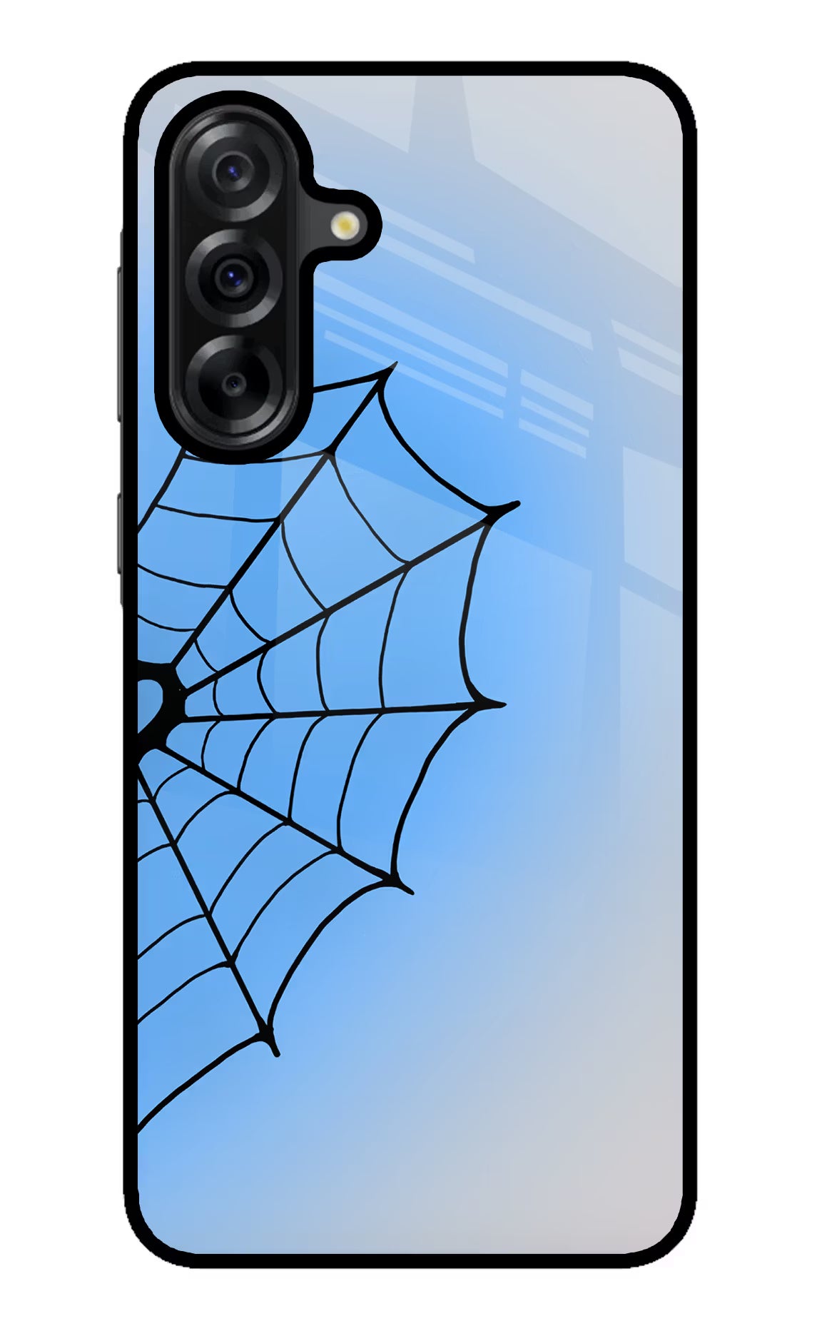 Blue Web Samsung A36 5G Glass Case - Blue Web Samsung A36 5G Glass Case Blue Web Samsung A36 5G Glass Case