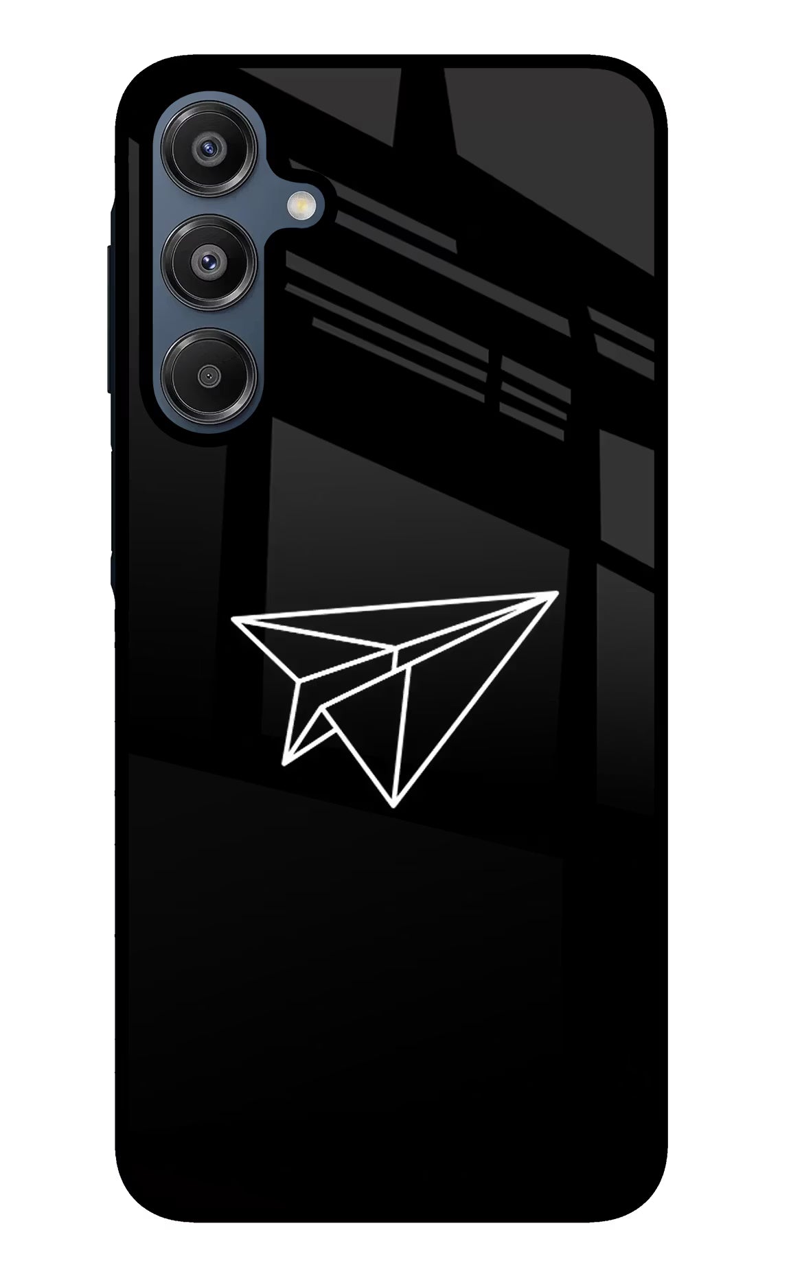 Paper Plane White Samsung A16 5G Glass Case Back Cover by Casekaro