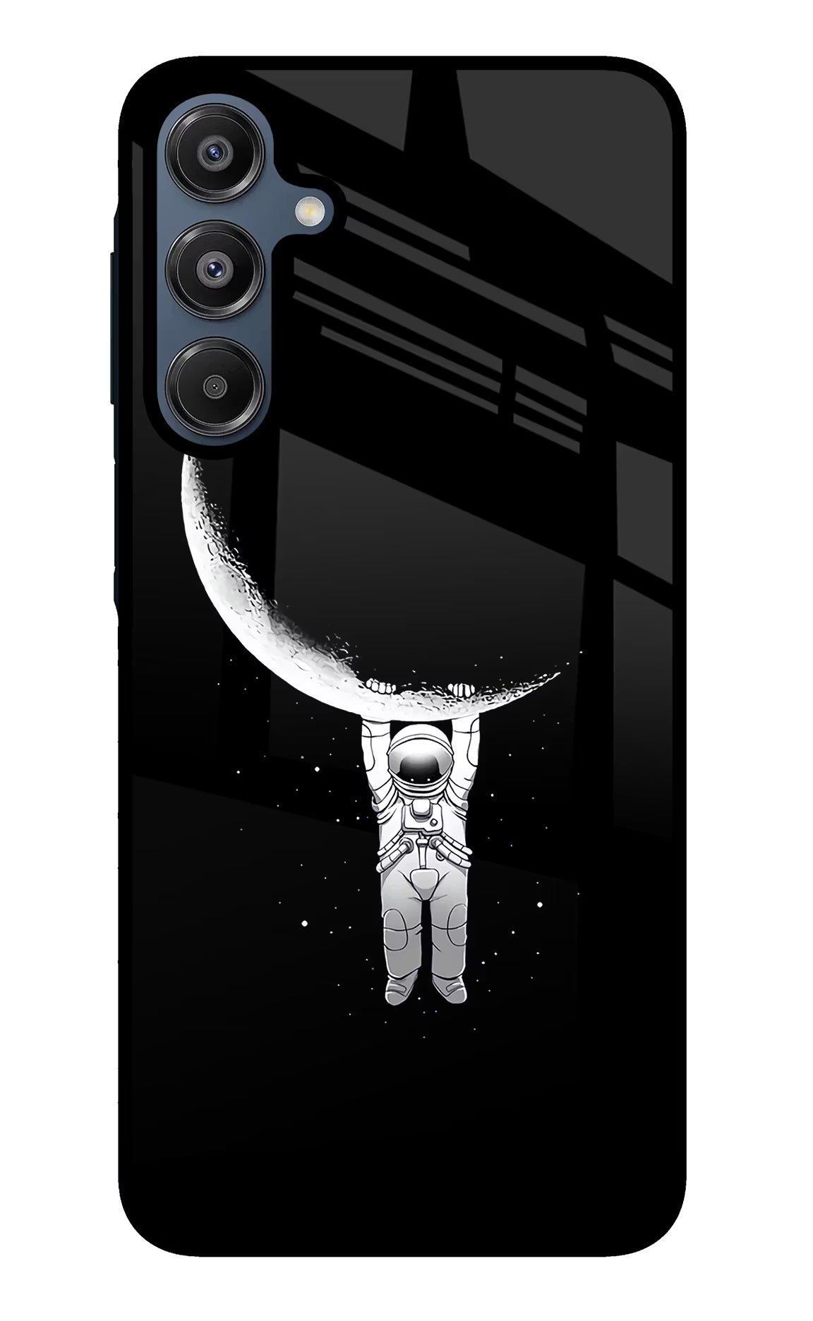Moon Space Samsung A16 5G Glass Case Back Cover by Casekaro
