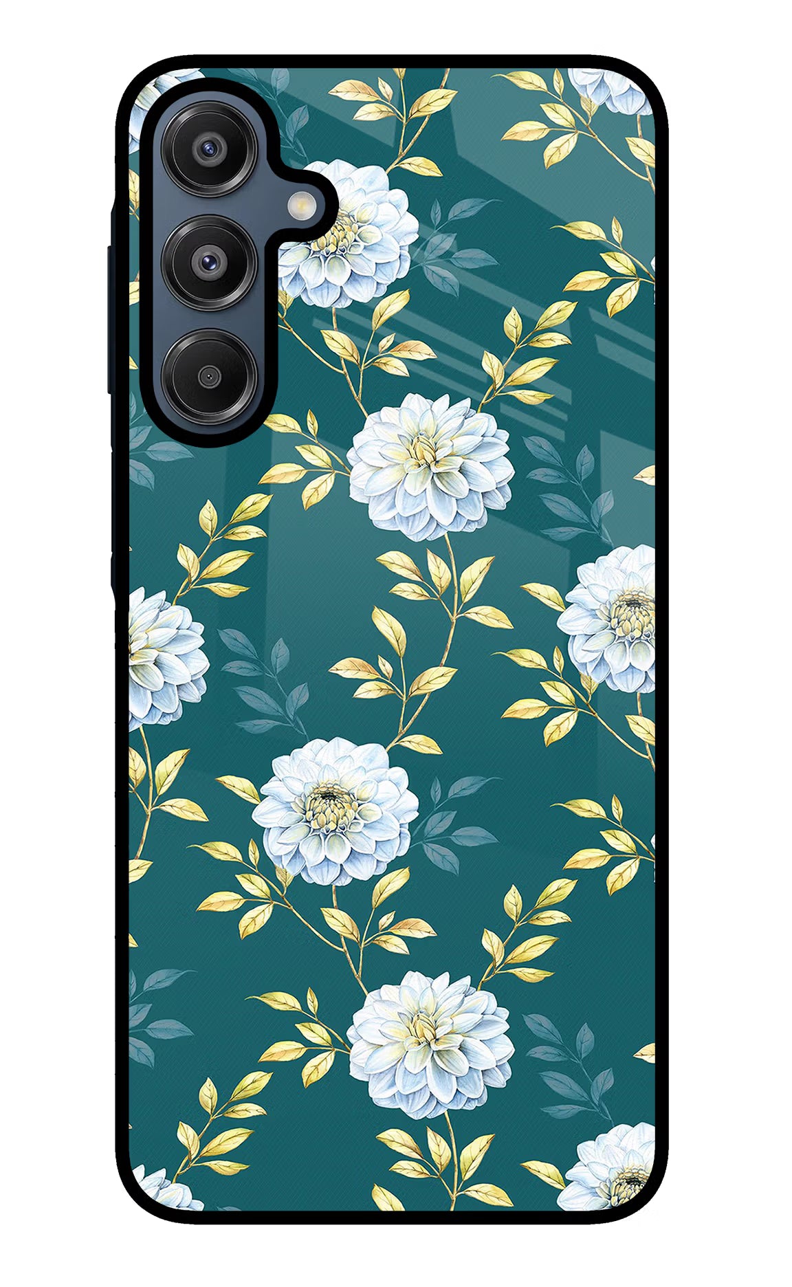 Flowers Samsung A16 5G Glass Case Back Cover by Casekaro
