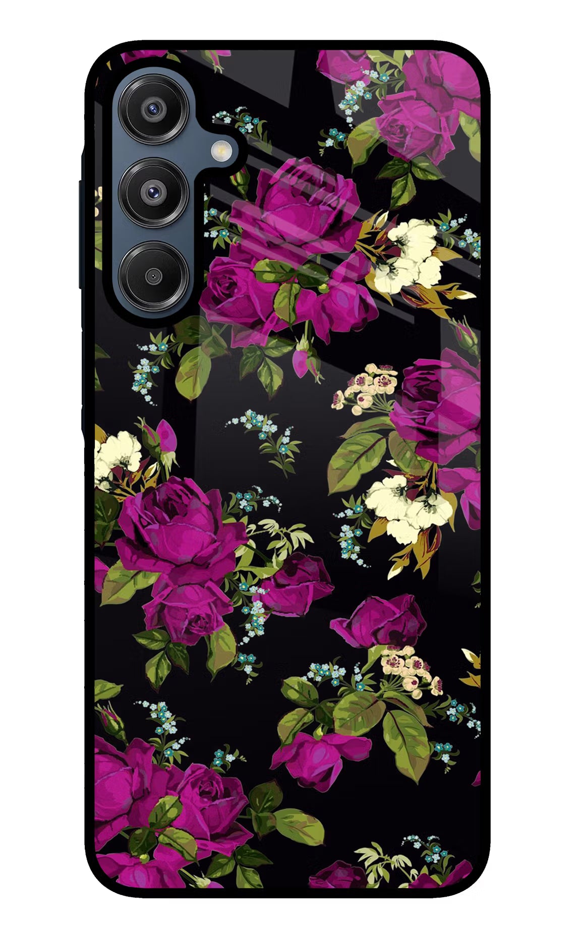 Flowers Samsung A16 5G Glass Case Back Cover by Casekaro