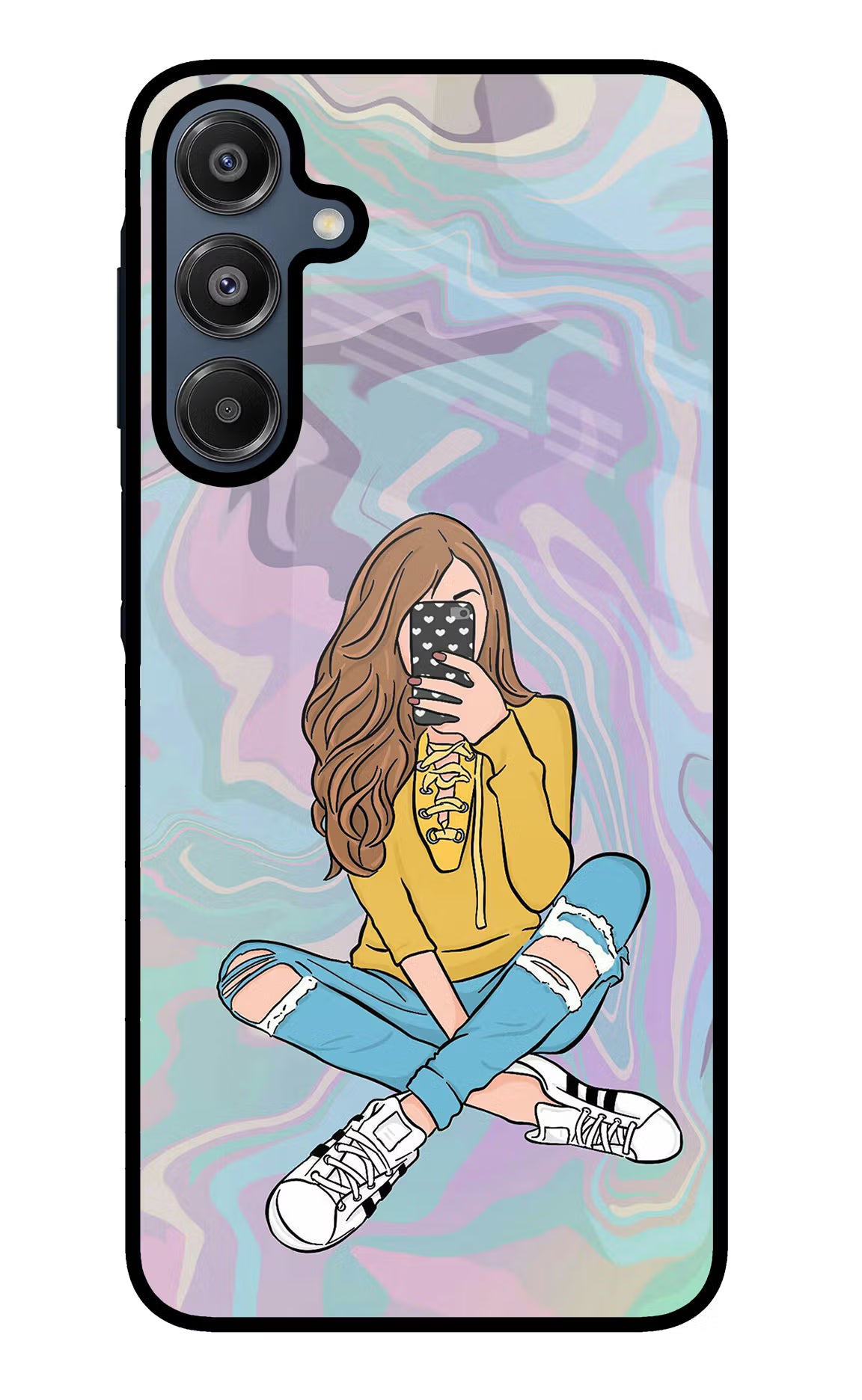 Selfie Girl Samsung A16 5G Glass Case - Selfie Girl Samsung A16 5G Glass Case Selfie Girl Samsung A16 5G Glass Case