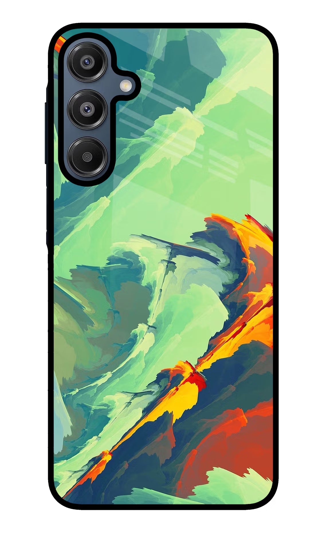 Paint Art Samsung A16 5G Glass Case Back Cover by Casekaro