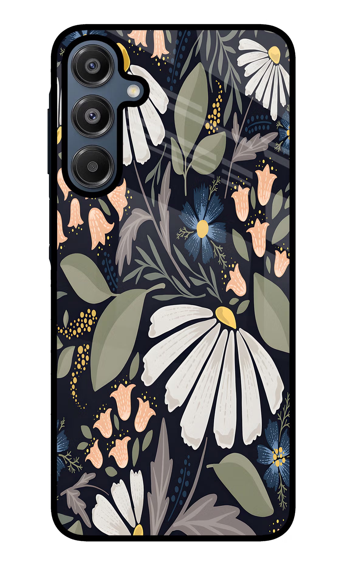 Flowers Art Samsung A16 5G Glass Case Back Cover by Casekaro