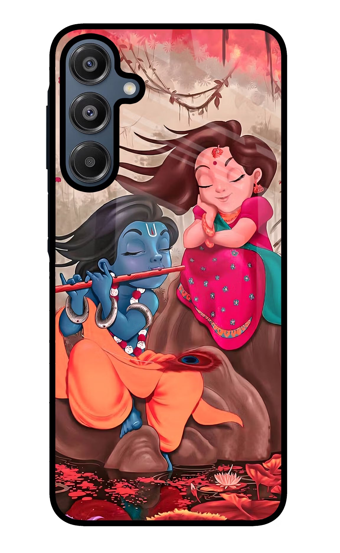 Radhe Krishna Samsung A16 5G Glass Case Back Cover by Casekaro