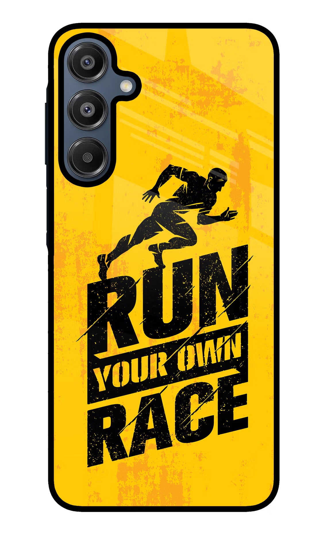 Run Your Own Race Samsung A16 5G Glass Case Back Cover by Casekaro