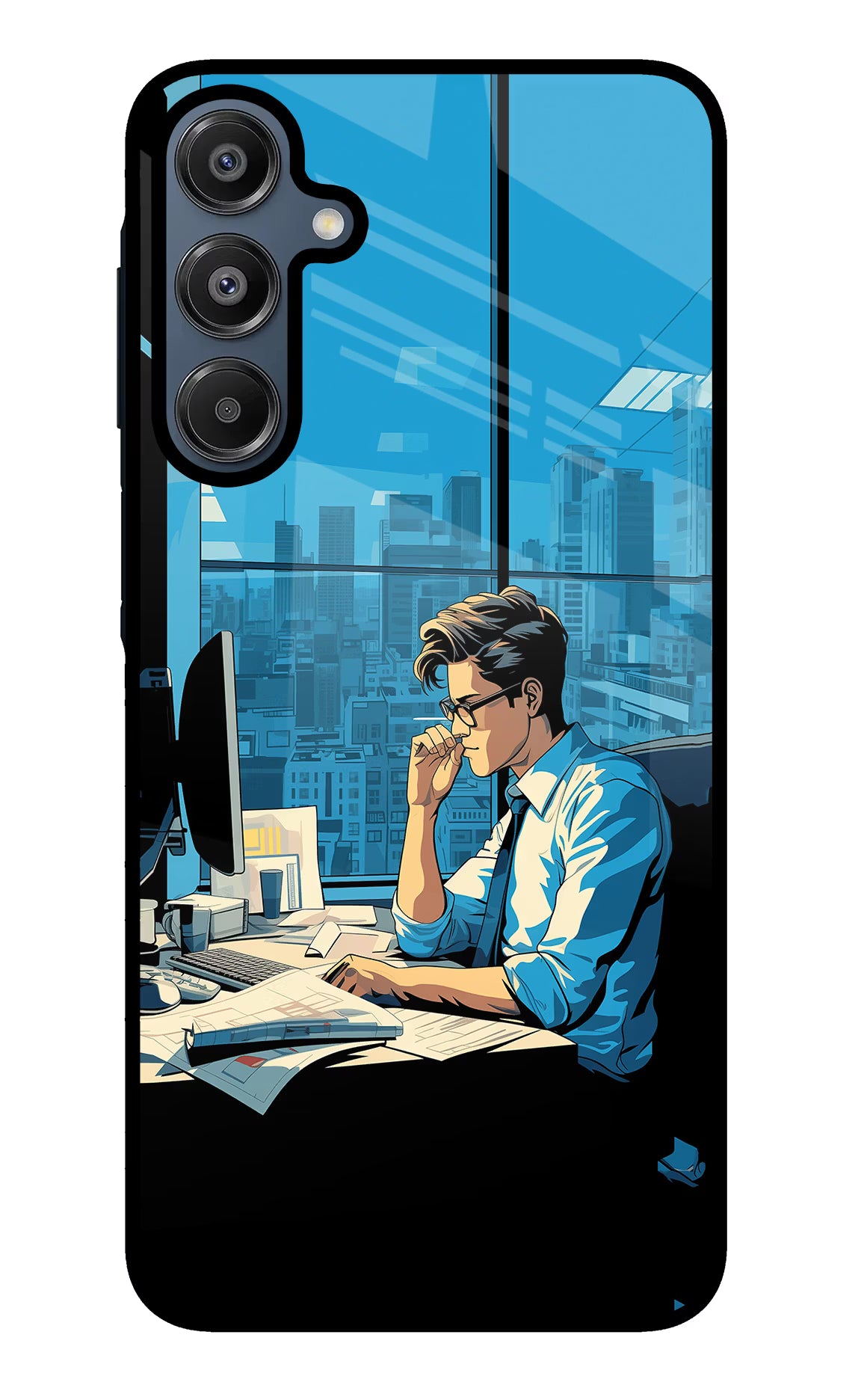Focused Hustler (AI Generated) Samsung A16 5G Glass Case - Focused Hustler (AI Generated) Samsung A16 5G Glass Case Focused Hustler (AI Generated) Samsung A16 5G Glass Case