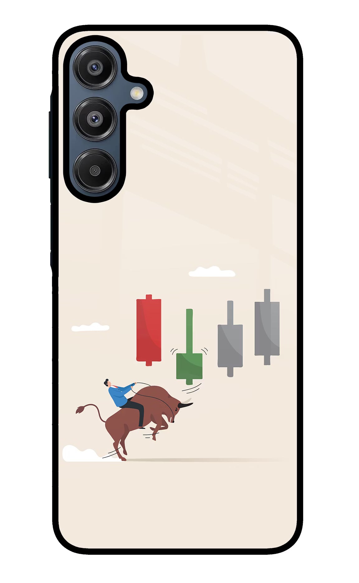 Bull Trading Momentum Samsung A16 5G Glass Case Back Cover by Casekaro