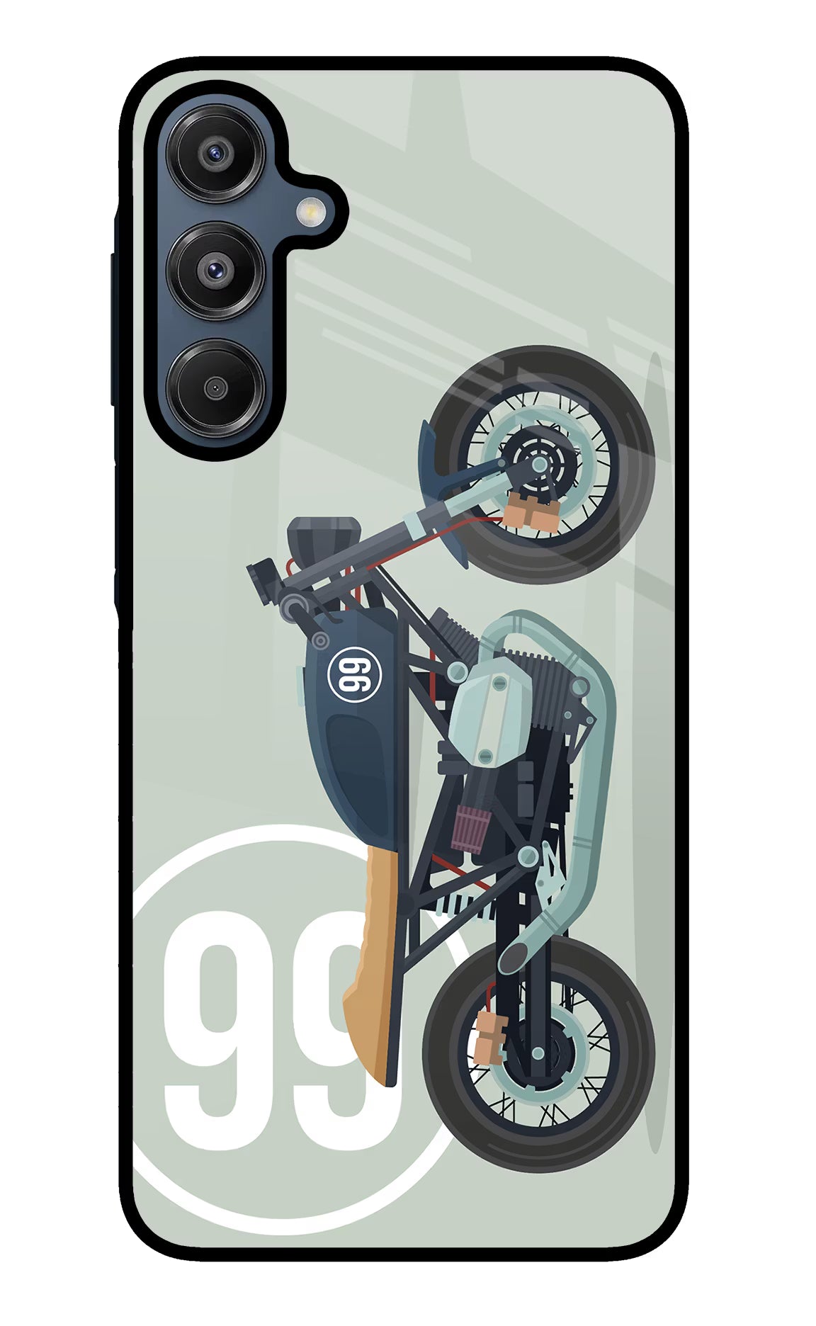 Classic Cafe Racer 99 Samsung A16 5G Glass Case Back Cover by Casekaro
