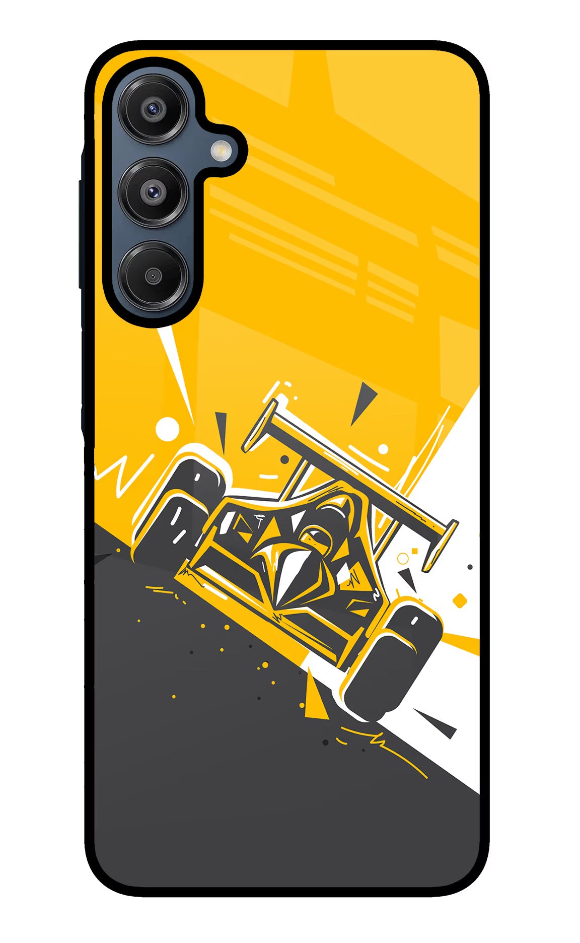 Track King Samsung A16 5G Glass Case Back Cover by Casekaro