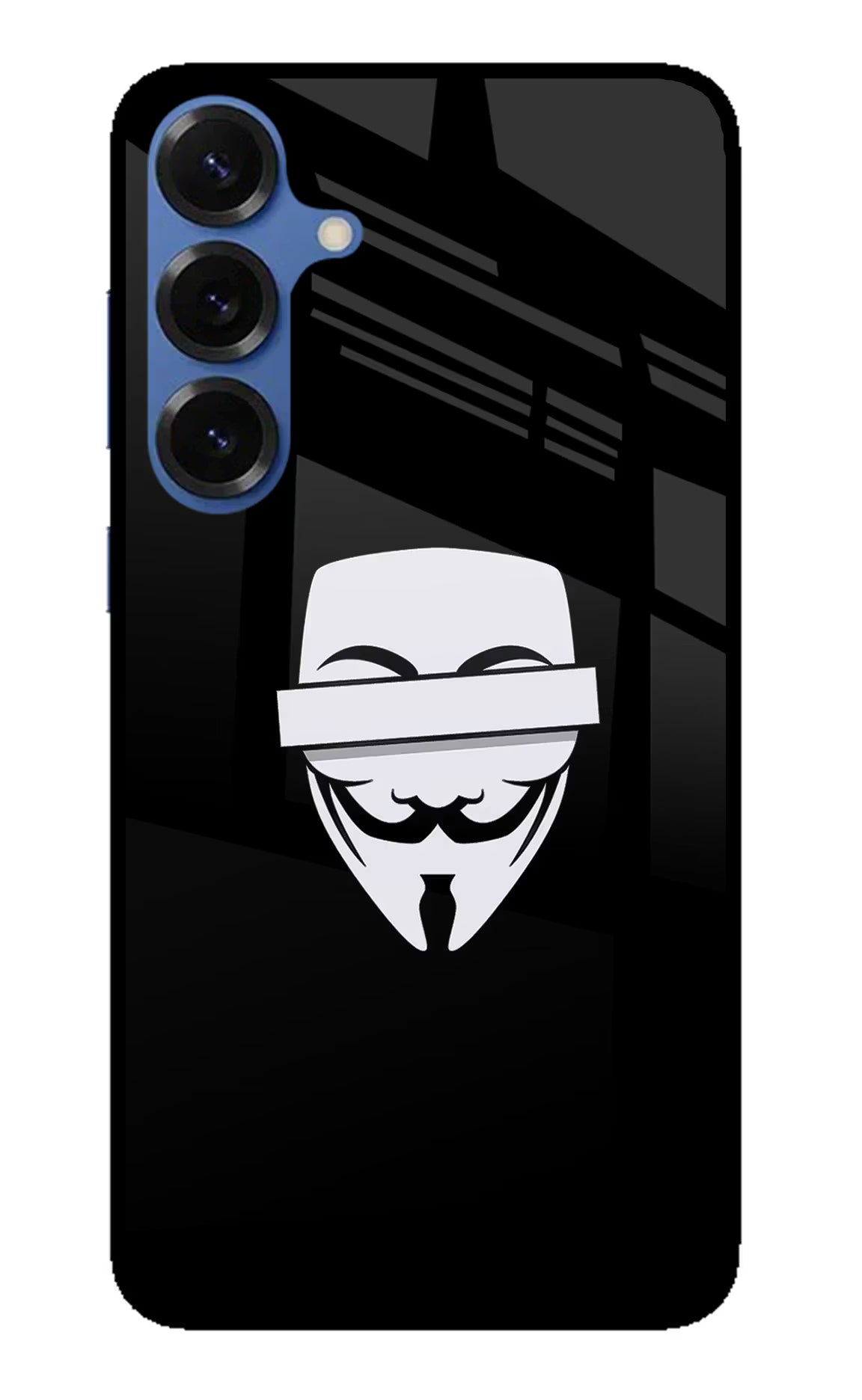Anonymous Face Samsung S25 Glass Case - Anonymous Face Samsung S25 Glass Case Anonymous Face Samsung S25 Glass Case