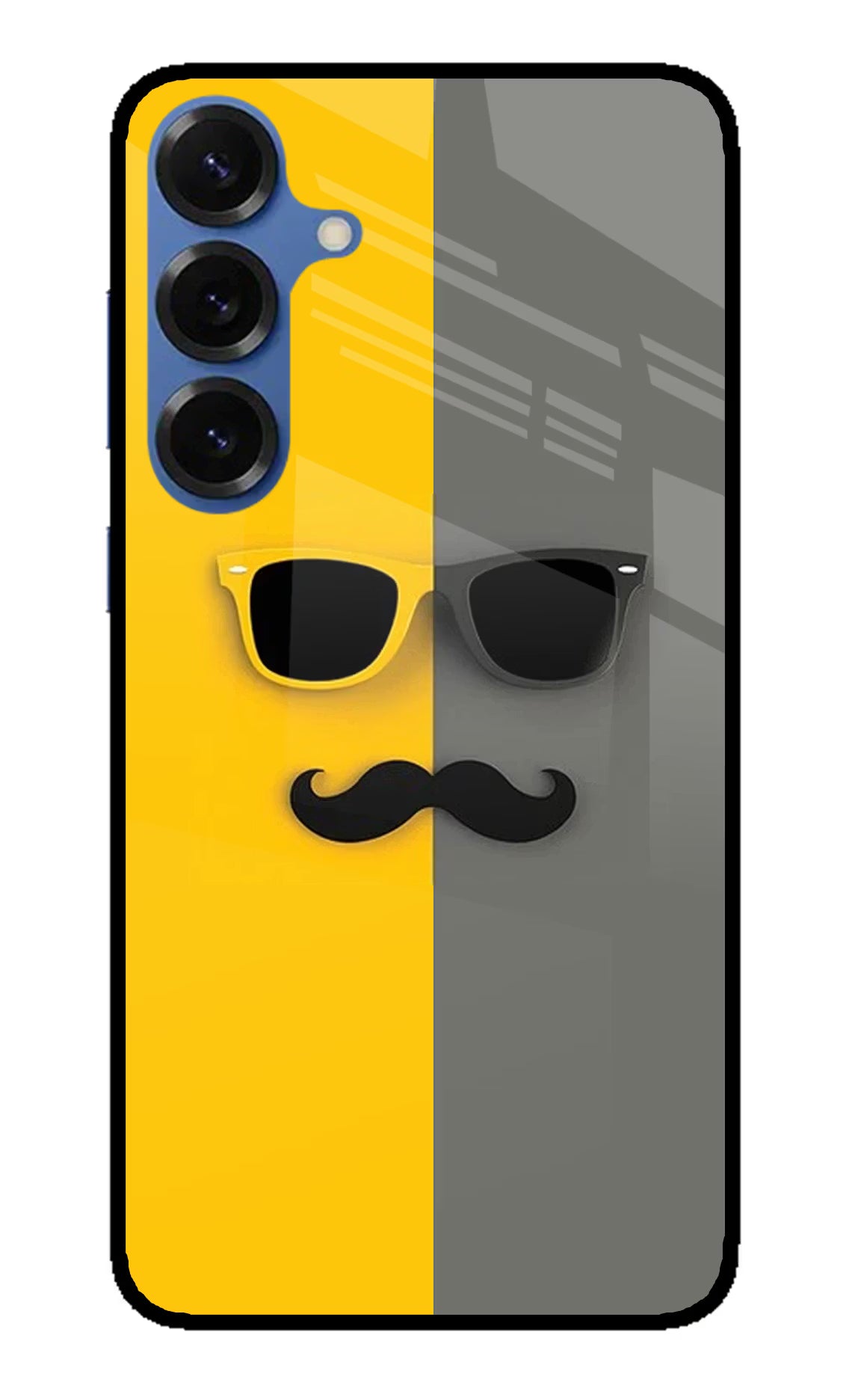 Sunglasses with Mustache Samsung S25 Glass Case - Sunglasses with Mustache Samsung S25 Glass Case Sunglasses with Mustache Samsung S25 Glass Case