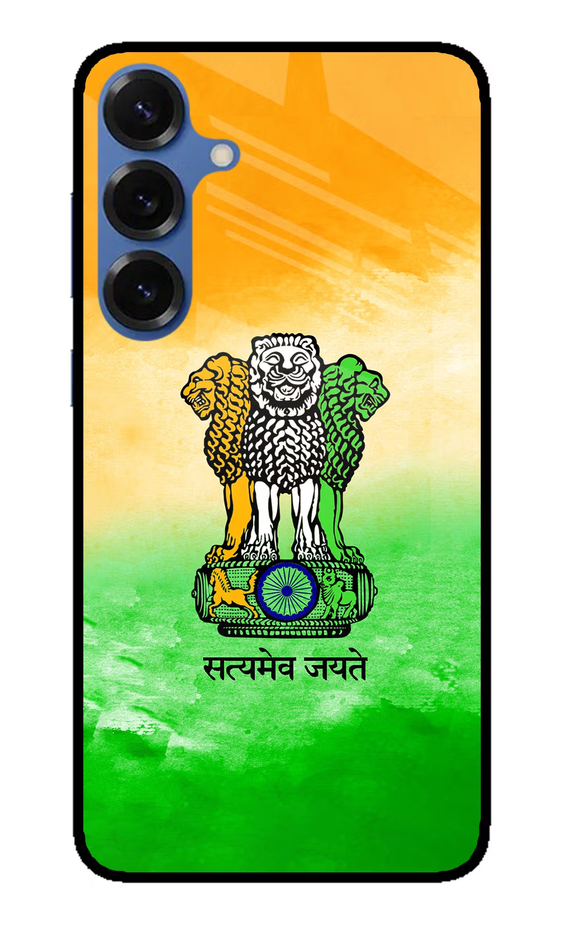 Satyamev Jayate Flag Samsung S25 Glass Case - Satyamev Jayate Flag Samsung S25 Glass Case Satyamev Jayate Flag Samsung S25 Glass Case