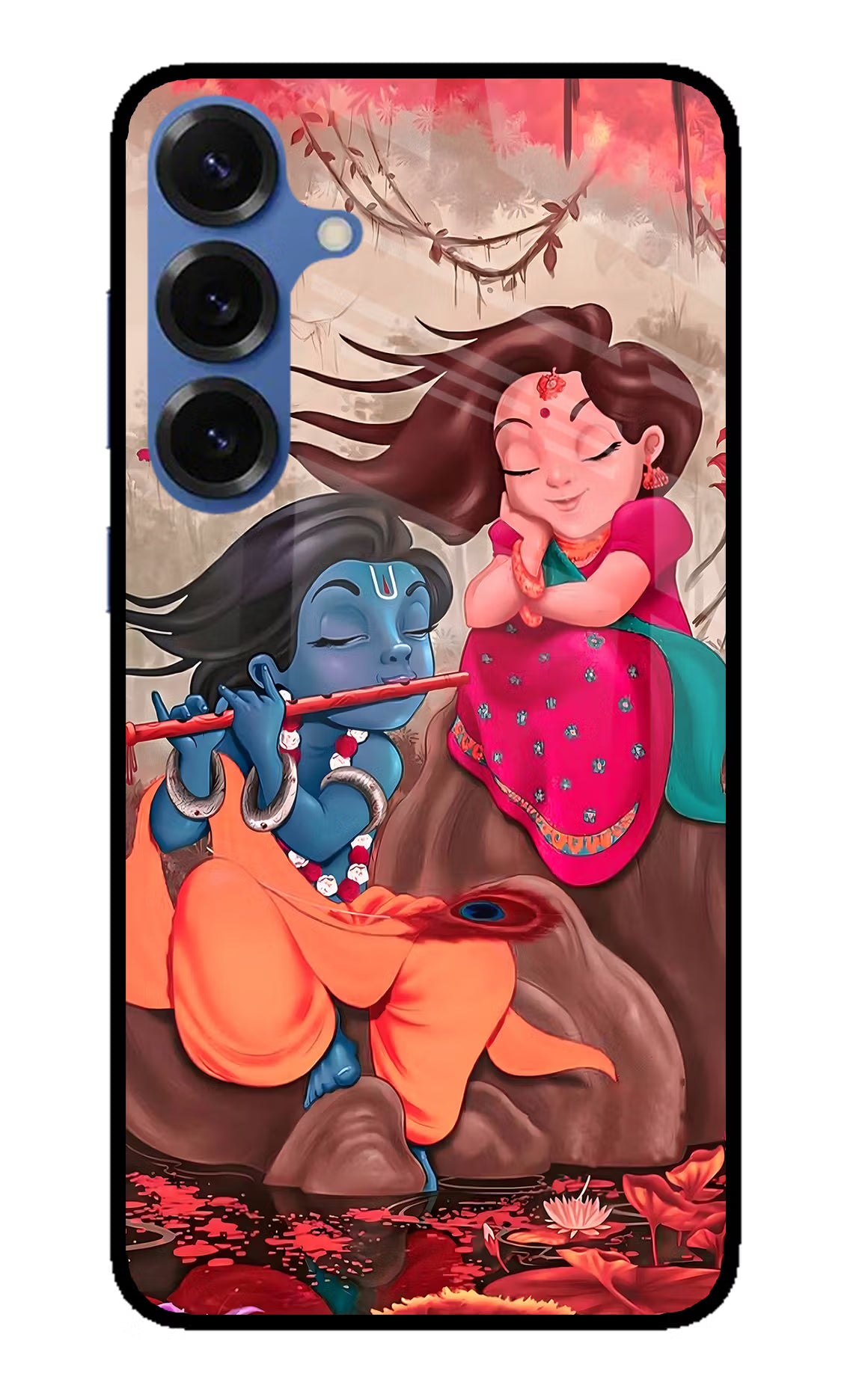 Radhe Krishna Samsung S25 Glass Case - Radhe Krishna Samsung S25 Glass Case Radhe Krishna Samsung S25 Glass Case