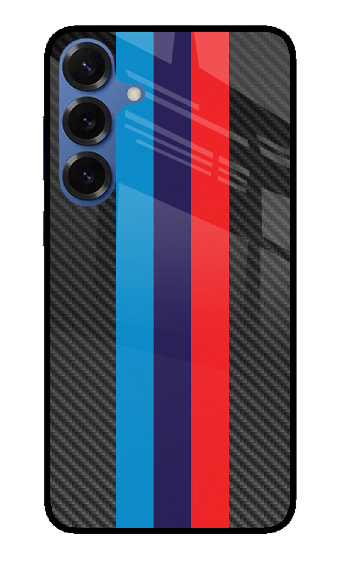 BMW Stripes Pattern Samsung S25 Back Cover - BMW Stripes Pattern Samsung S25 Glass Case Back Cover by Casekaro BMW Stripes Pattern Samsung S25 Glass Case Back Cover by Casekaro