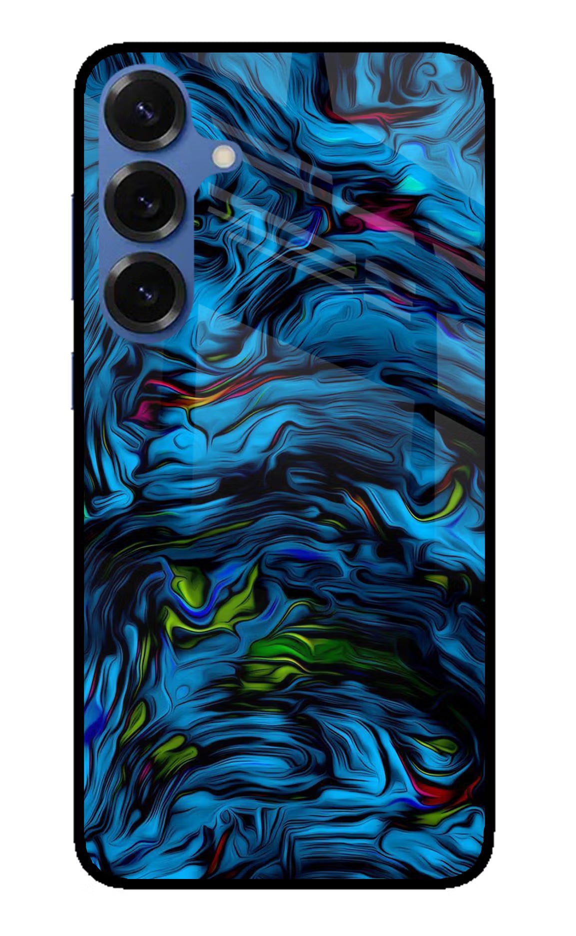 Dark Blue Abstract Samsung S25 Glass Case - Dark Blue Abstract Samsung S25 Glass Case Dark Blue Abstract Samsung S25 Glass Case