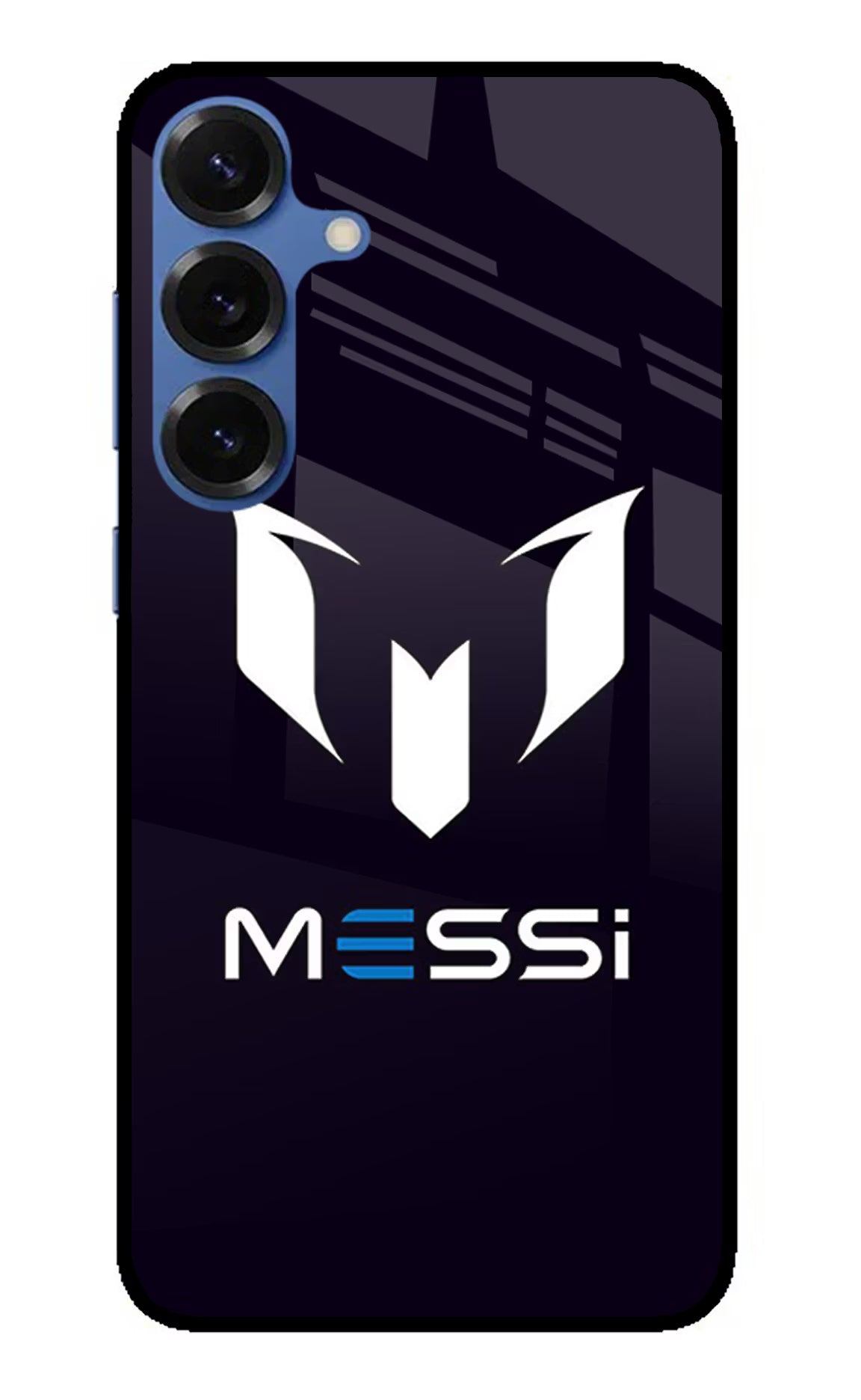 Messi Logo Samsung S25 Plus Back Cover - Messi Logo Samsung S25 Plus Glass Case Back Cover by Casekaro Messi Logo Samsung S25 Plus Glass Case Back Cover by Casekaro