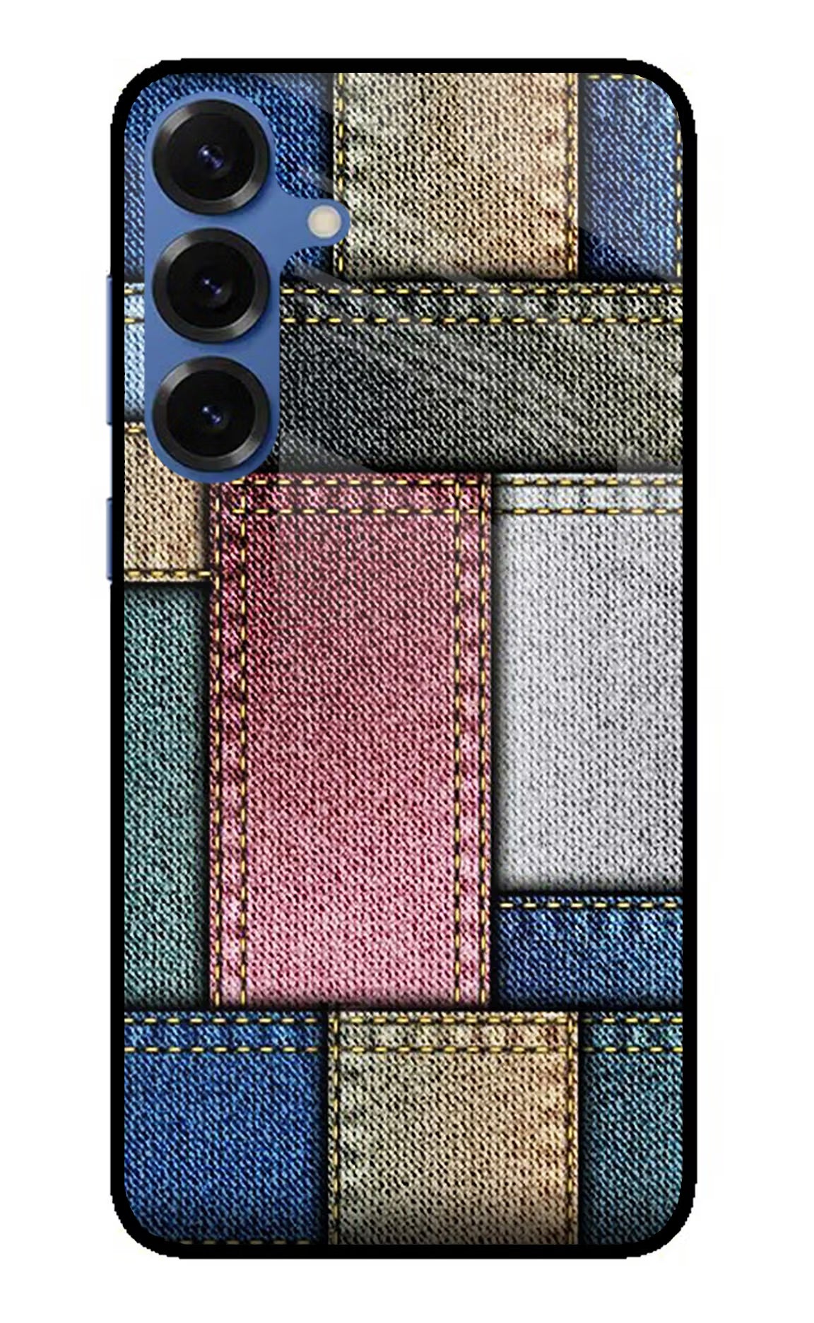 Multicolor Jeans Samsung S25 Plus Glass Case - Multicolor Jeans Samsung S25 Plus Glass Case Multicolor Jeans Samsung S25 Plus Glass Case