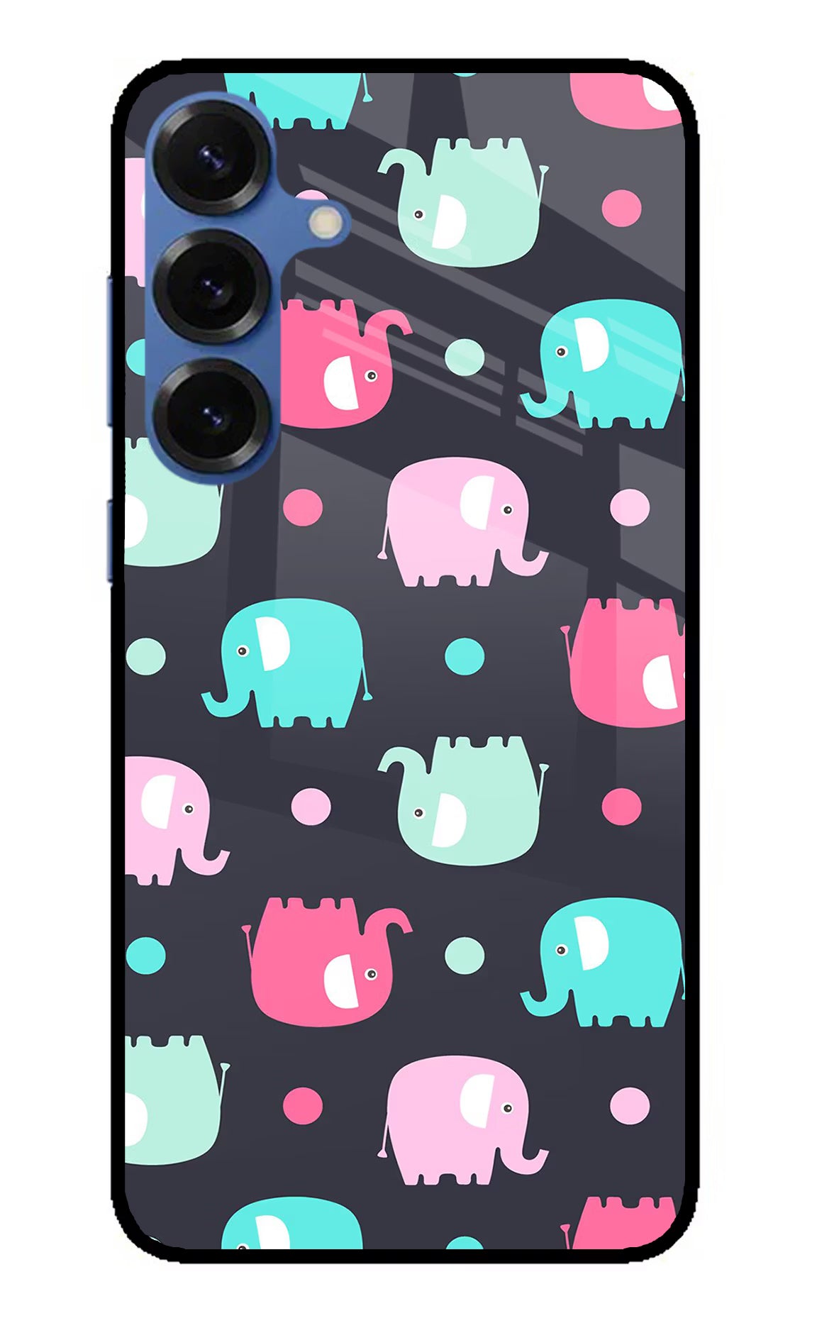 Elephants Samsung S25 Plus Back Cover - Elephants Samsung S25 Plus Glass Case Back Cover by Casekaro Elephants Samsung S25 Plus Glass Case Back Cover by Casekaro