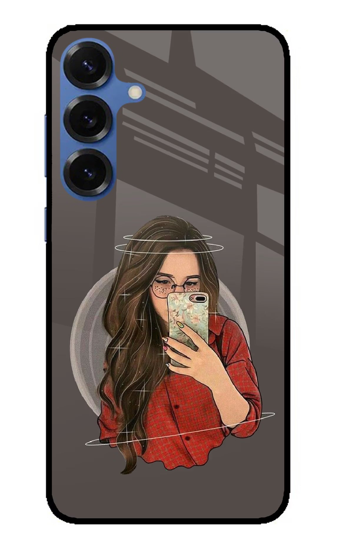 Selfie Queen Samsung S25 Plus Back Cover - Selfie Queen Samsung S25 Plus Glass Case Back Cover by Casekaro Selfie Queen Samsung S25 Plus Glass Case Back Cover by Casekaro
