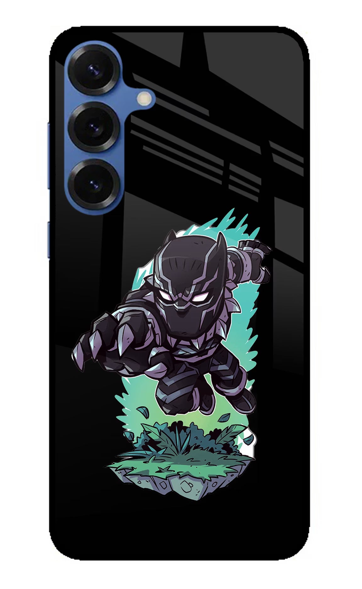Black Panther Samsung S25 Plus Back Cover - Black Panther Samsung S25 Plus Glass Case Back Cover by Casekaro Black Panther Samsung S25 Plus Glass Case Back Cover by Casekaro