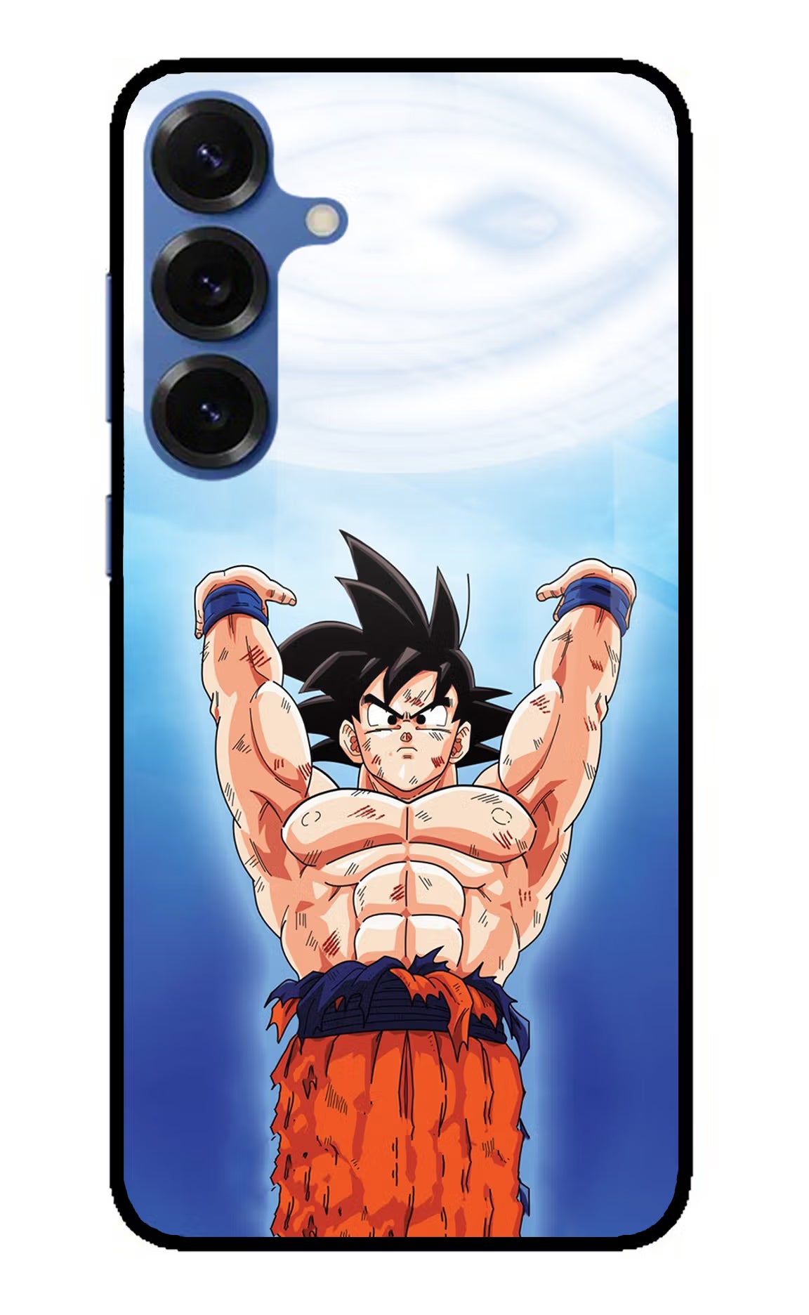 Goku Power Samsung S25 Plus Back Cover - Goku Power Samsung S25 Plus Glass Case Back Cover by Casekaro Goku Power Samsung S25 Plus Glass Case Back Cover by Casekaro