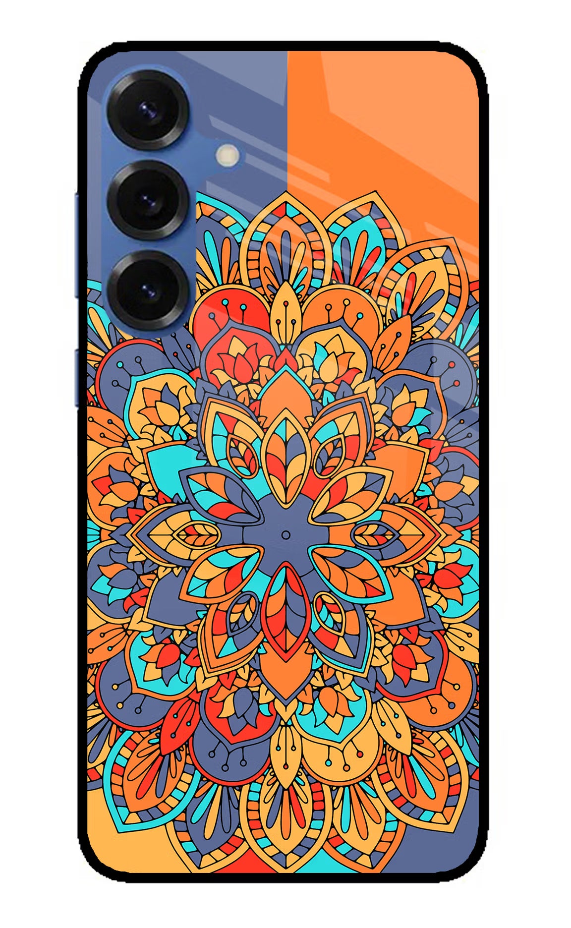 Color Mandala Samsung S25 Plus Back Cover - Color Mandala Samsung S25 Plus Glass Case Back Cover by Casekaro Color Mandala Samsung S25 Plus Glass Case Back Cover by Casekaro