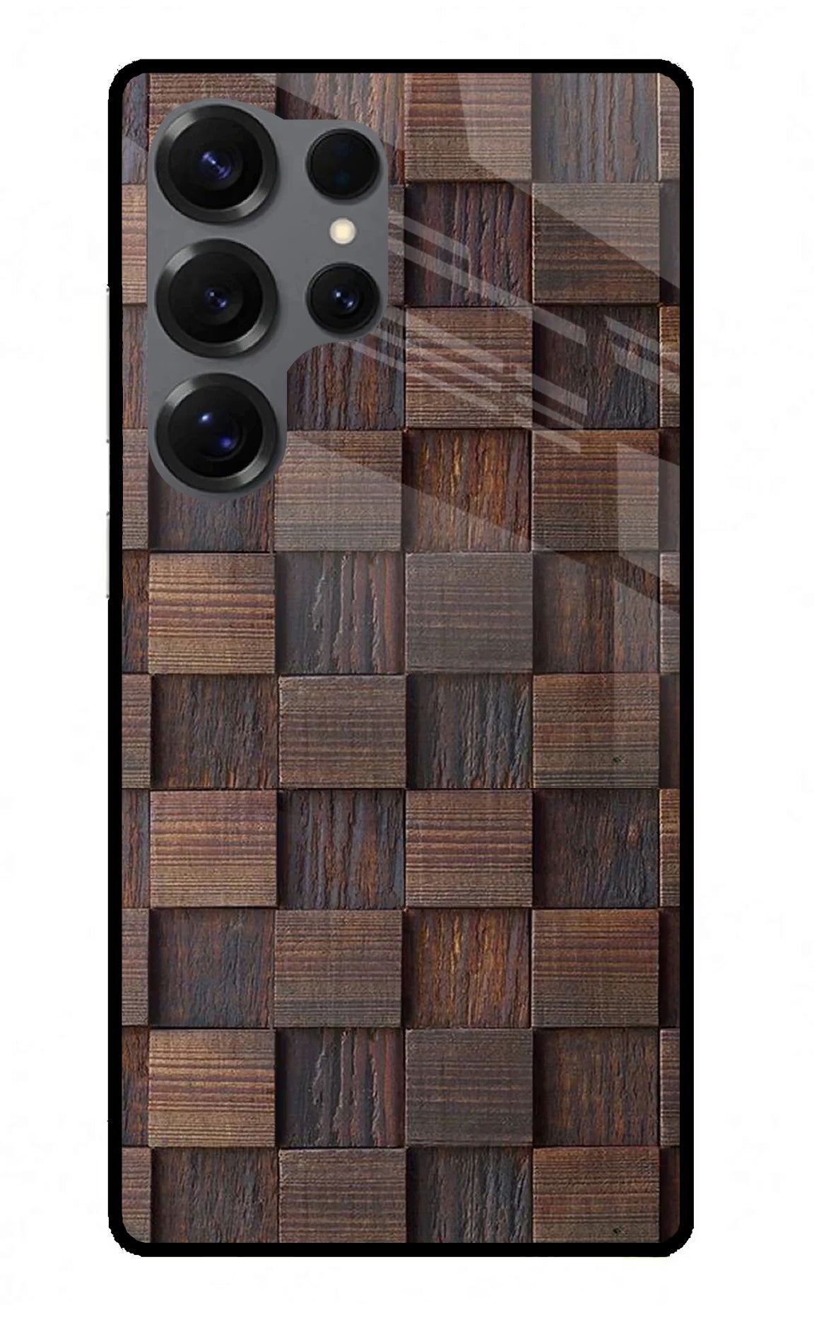 Wooden Cube Design Samsung S25 Ultra Glass Case - Wooden Cube Design Samsung S25 Ultra Glass Case Wooden Cube Design Samsung S25 Ultra Glass Case