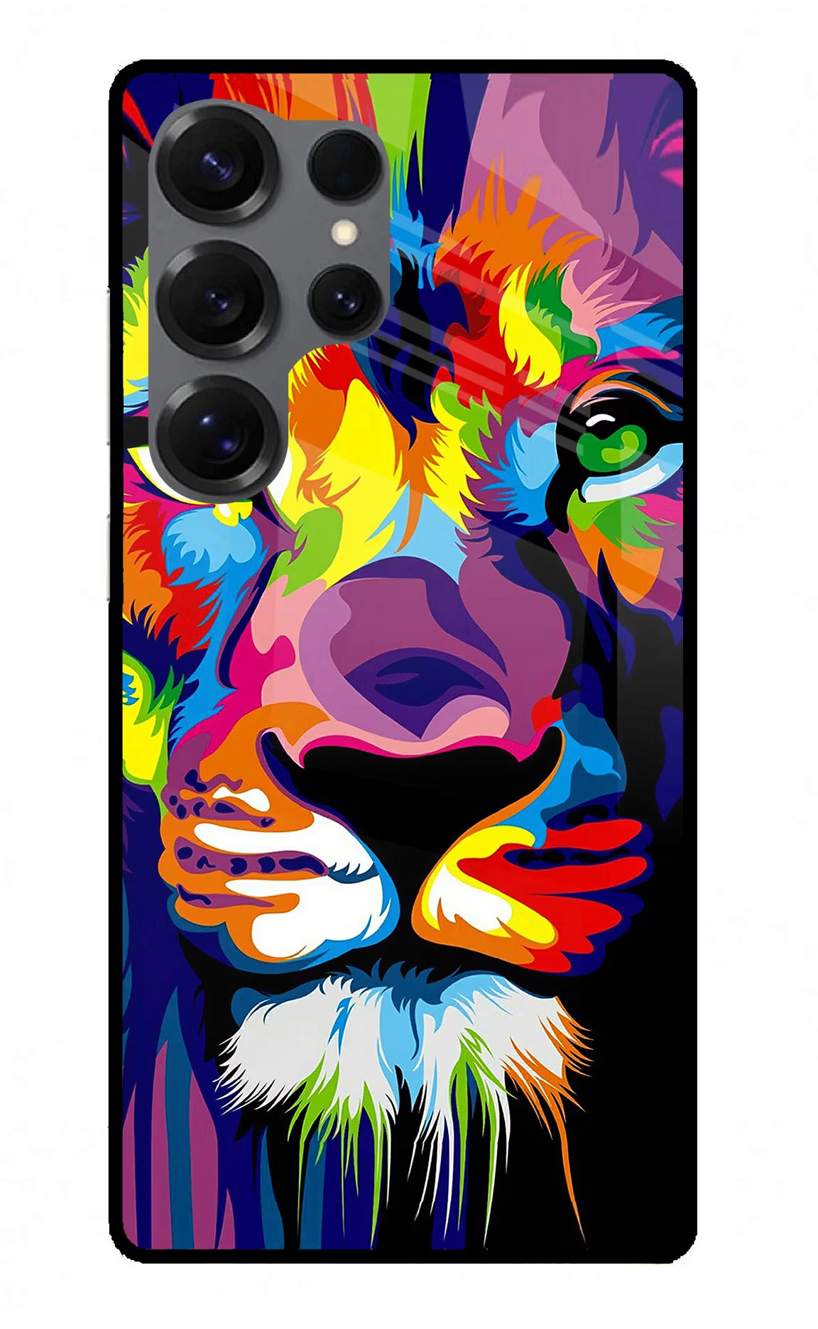 Lion Samsung S25 Ultra Back Cover - Lion Samsung S25 Ultra Glass Case Back Cover by Casekaro Lion Samsung S25 Ultra Glass Case Back Cover by Casekaro