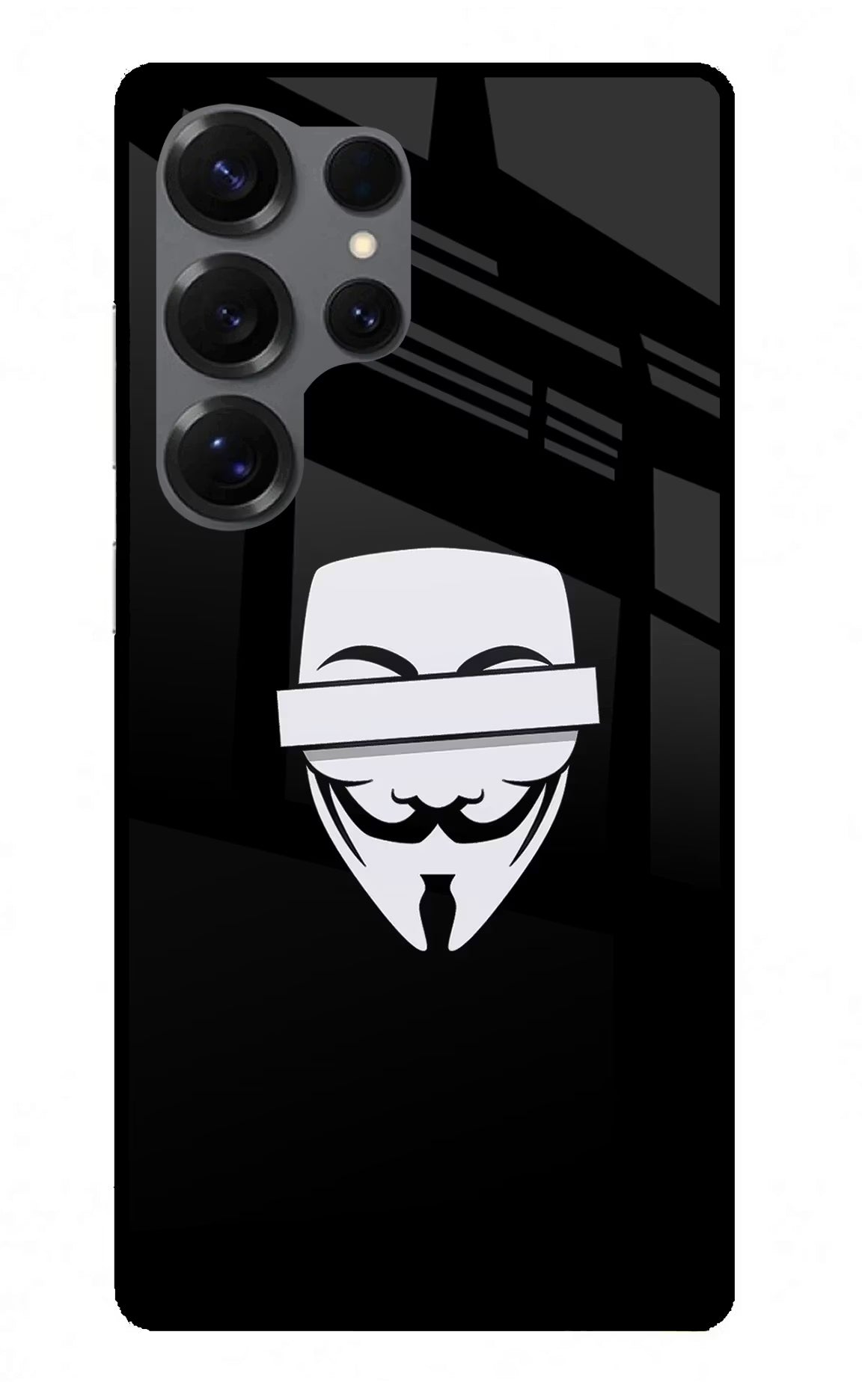 Anonymous Face Samsung S25 Ultra Glass Case - Anonymous Face Samsung S25 Ultra Glass Case Anonymous Face Samsung S25 Ultra Glass Case