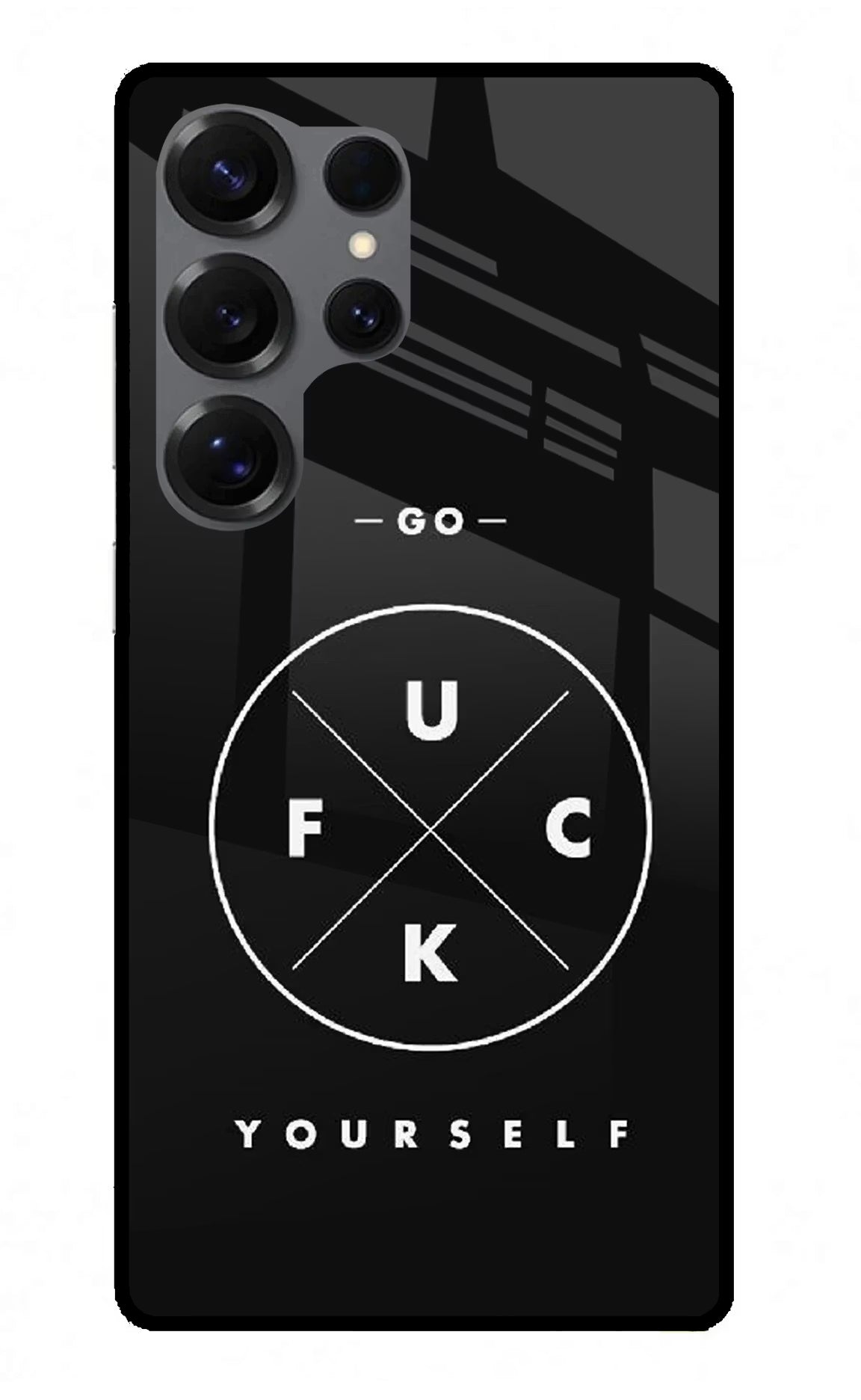 Go Fuck Yourself Samsung S25 Ultra Back Cover - Go Fuck Yourself Samsung S25 Ultra Glass Case Back Cover by Casekaro Go Fuck Yourself Samsung S25 Ultra Glass Case Back Cover by Casekaro