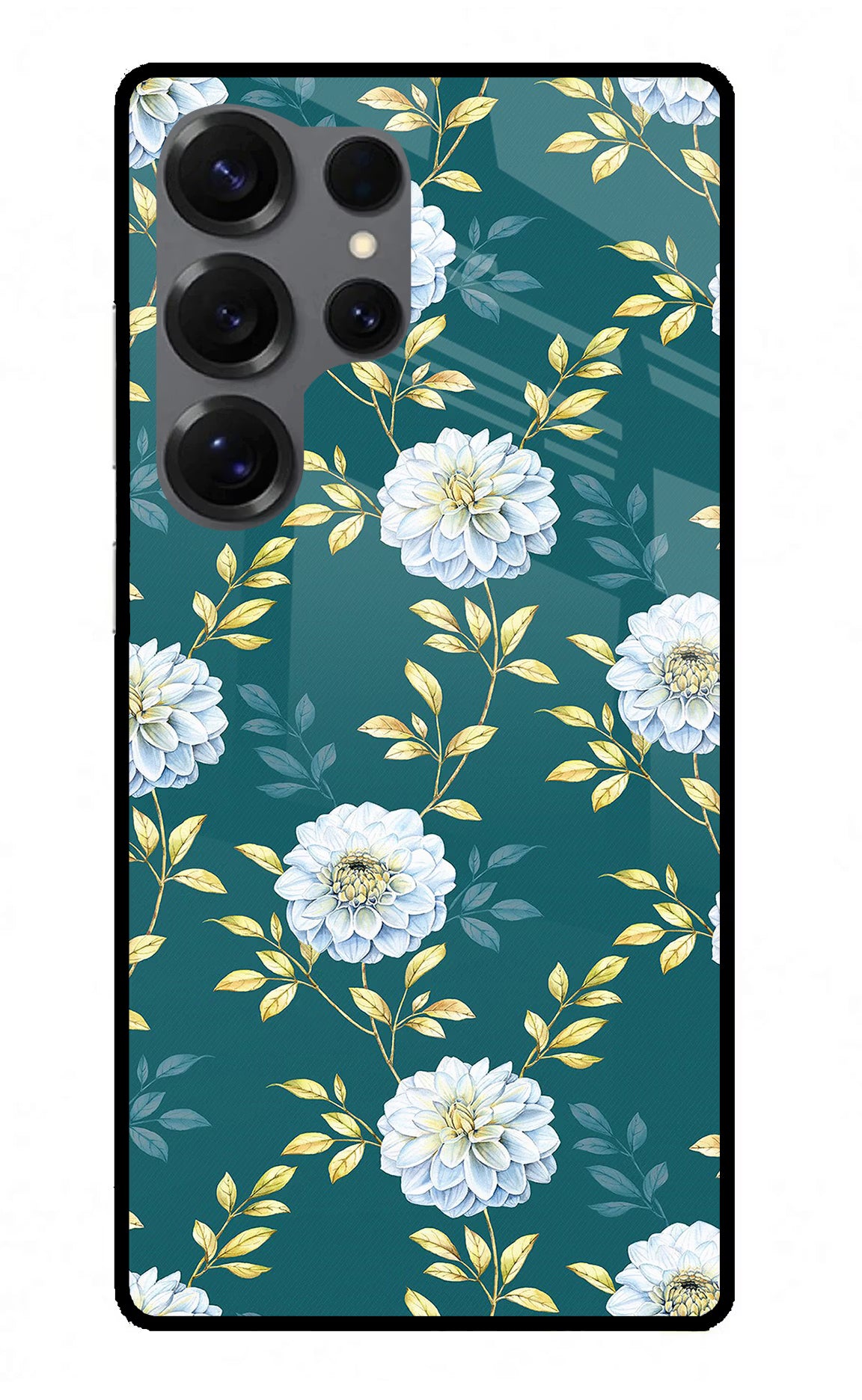 Flowers Samsung S25 Ultra Back Cover - Flowers Samsung S25 Ultra Glass Case Back Cover by Casekaro Flowers Samsung S25 Ultra Glass Case Back Cover by Casekaro