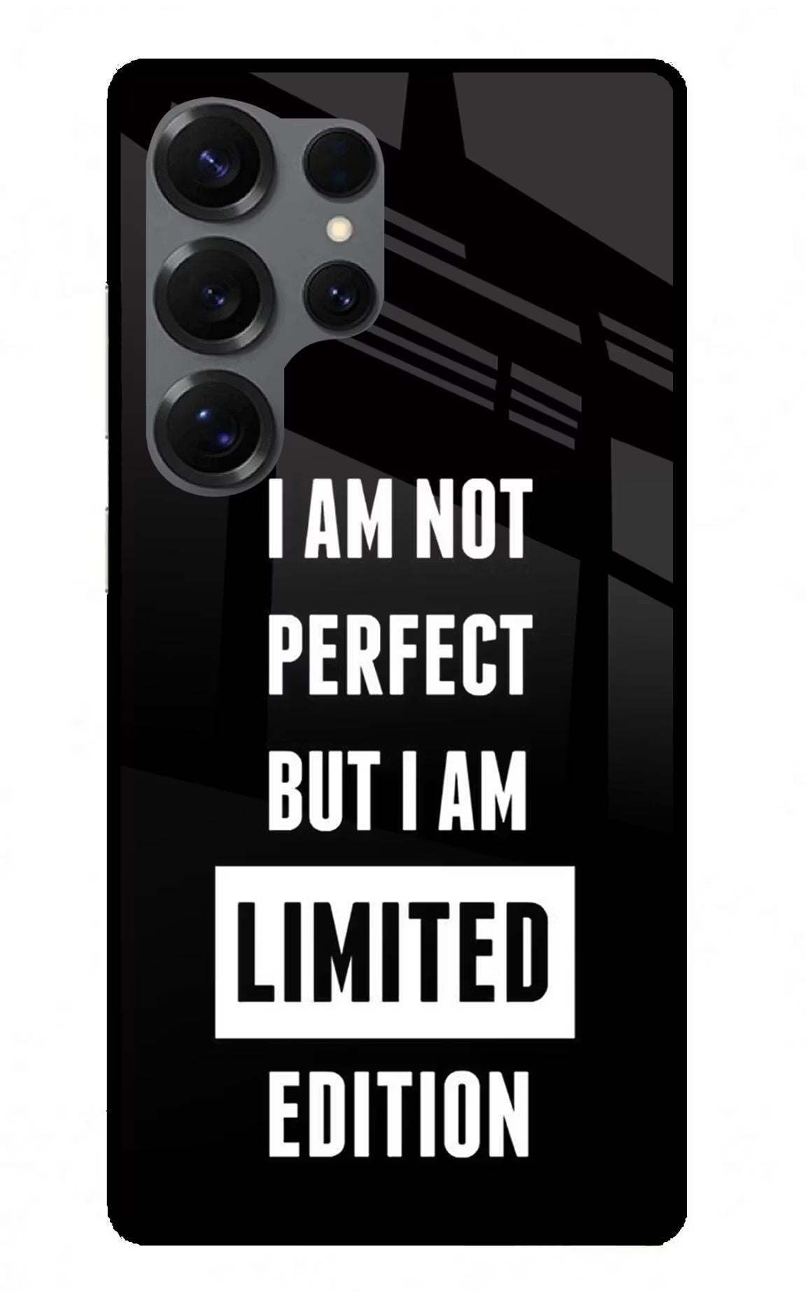 I Am Not Perfect But I Am Limited Edition Samsung S25 Ultra Back Cover - I Am Not Perfect But I Am Limited Edition Samsung S25 Ultra Glass Case Back Cover by Casekaro I Am Not Perfect But I Am Limited Edition Samsung S25 Ultra Glass Case Back Cover by Casekaro