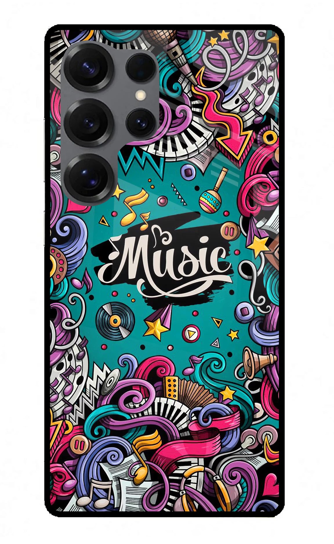 Music Graffiti Samsung S25 Ultra Glass Case - Music Graffiti Samsung S25 Ultra Glass Case Music Graffiti Samsung S25 Ultra Glass Case